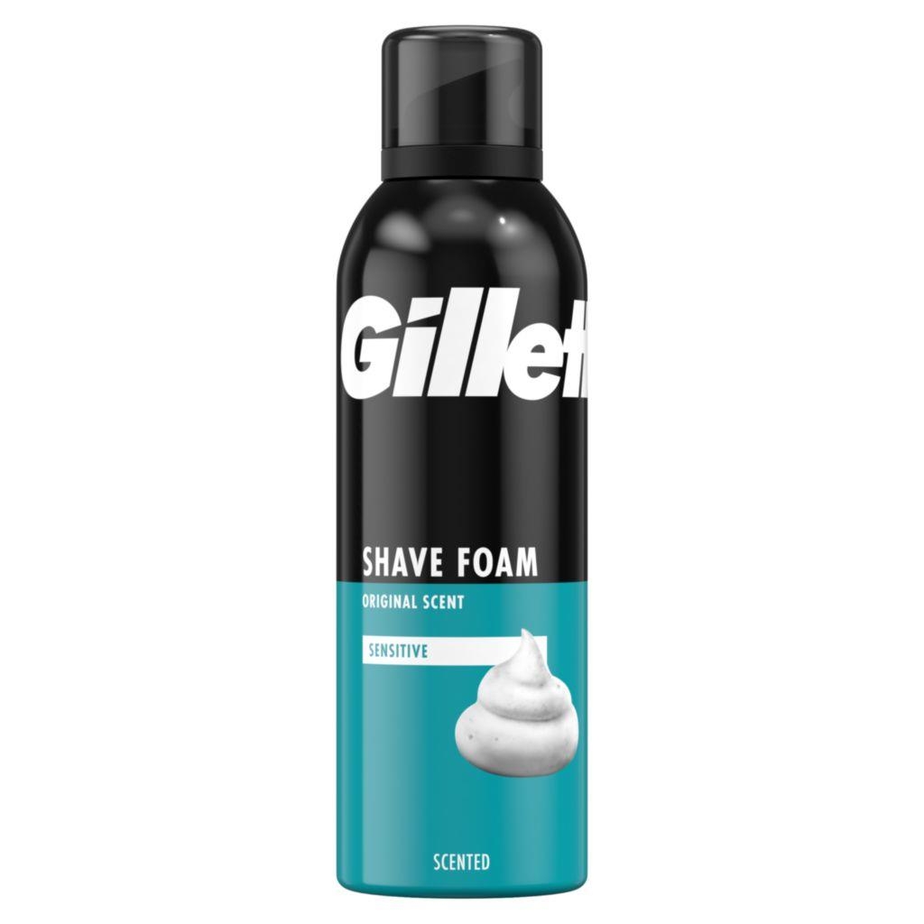 Drogerie a kosmetika - Gillette Classic Pěna na holení Sensitive pro citlivou pokožku 200 ml