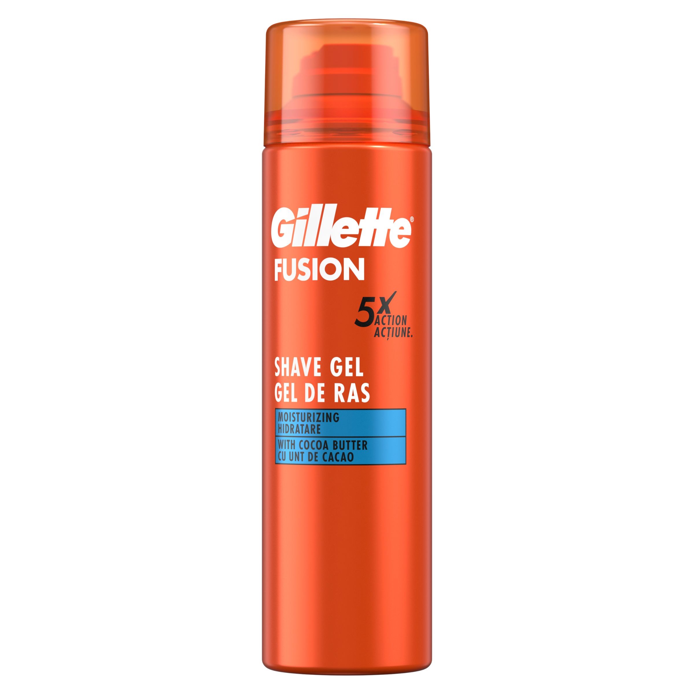 Drogerie a kosmetika - Gillette Fusion Hydratační gel na holení pro muže s kakaovým máslem 200 ml