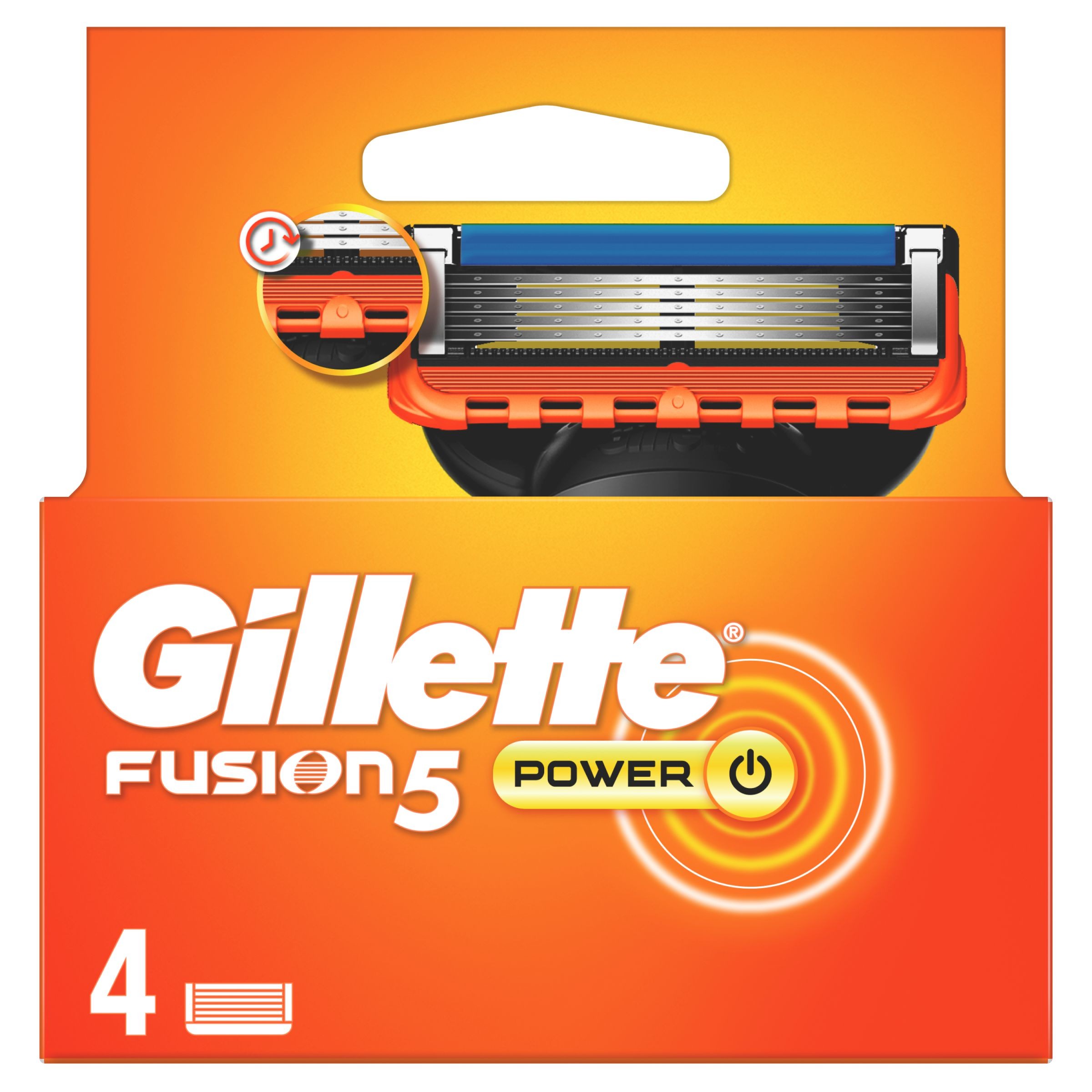 Drogerie a kosmetika - Gillette Fusion5 Power Náhradní holicí hlavice pro muže náhradní holicí hlavice 4 ks