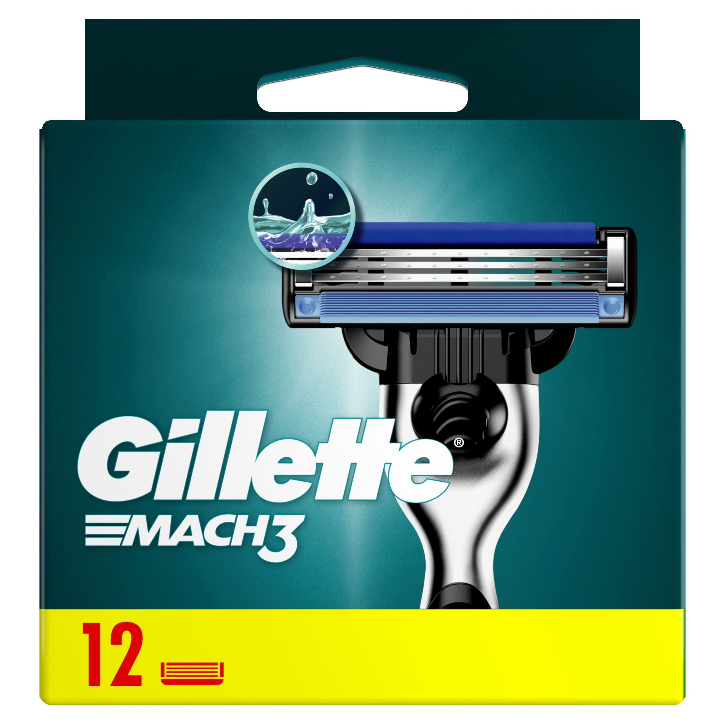 Drogerie a kosmetika - Gillette Mach3 Náhradní holicí hlavice pro muže 12 ks