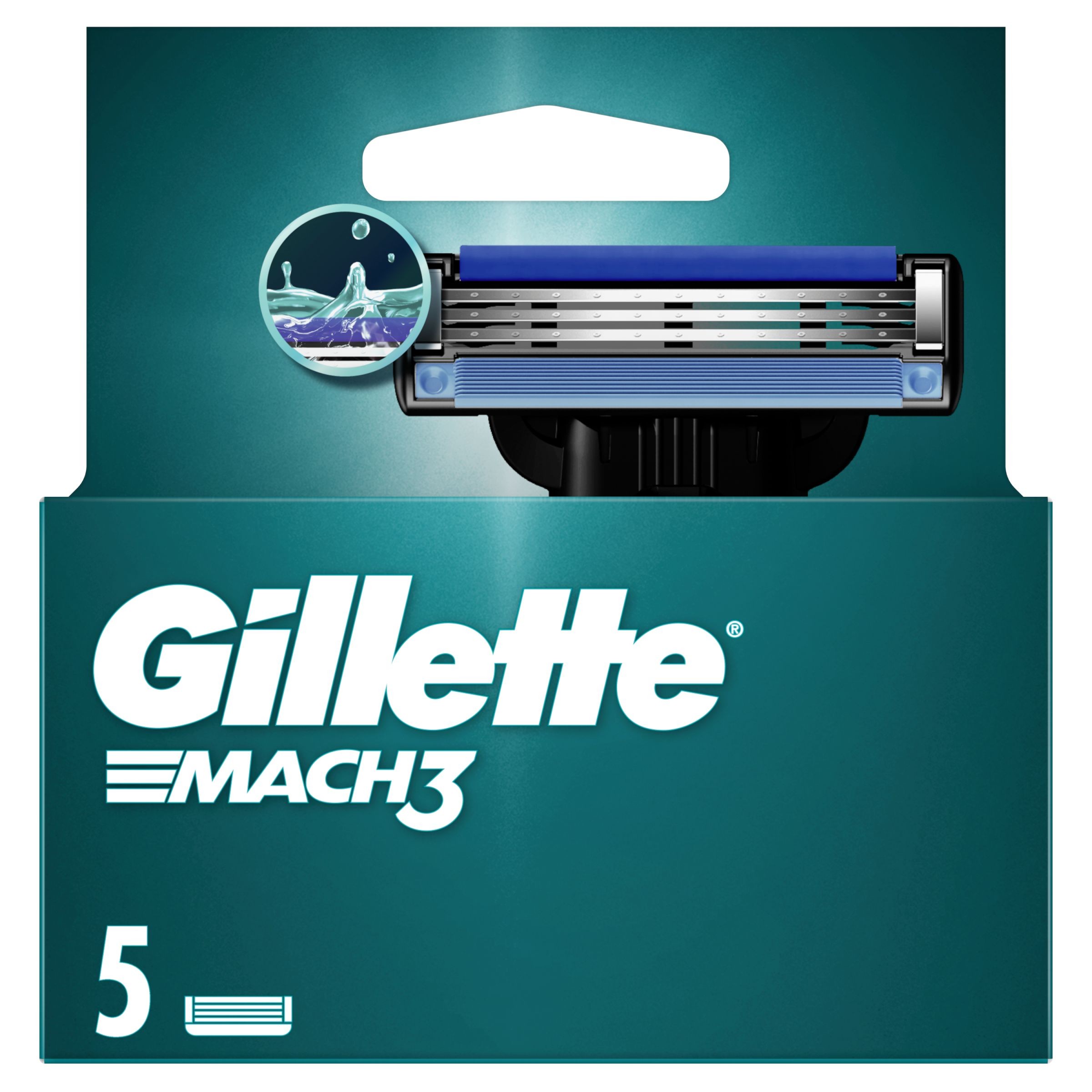 Drogerie a kosmetika - Gillette Mach3 Náhradní holicí hlavice pro muže 5 ks