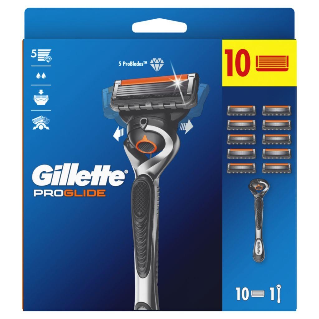 Drogerie a kosmetika - Gillette ProGlide Holicí Strojek pro muže + 10 Náhradních holicích hlavic