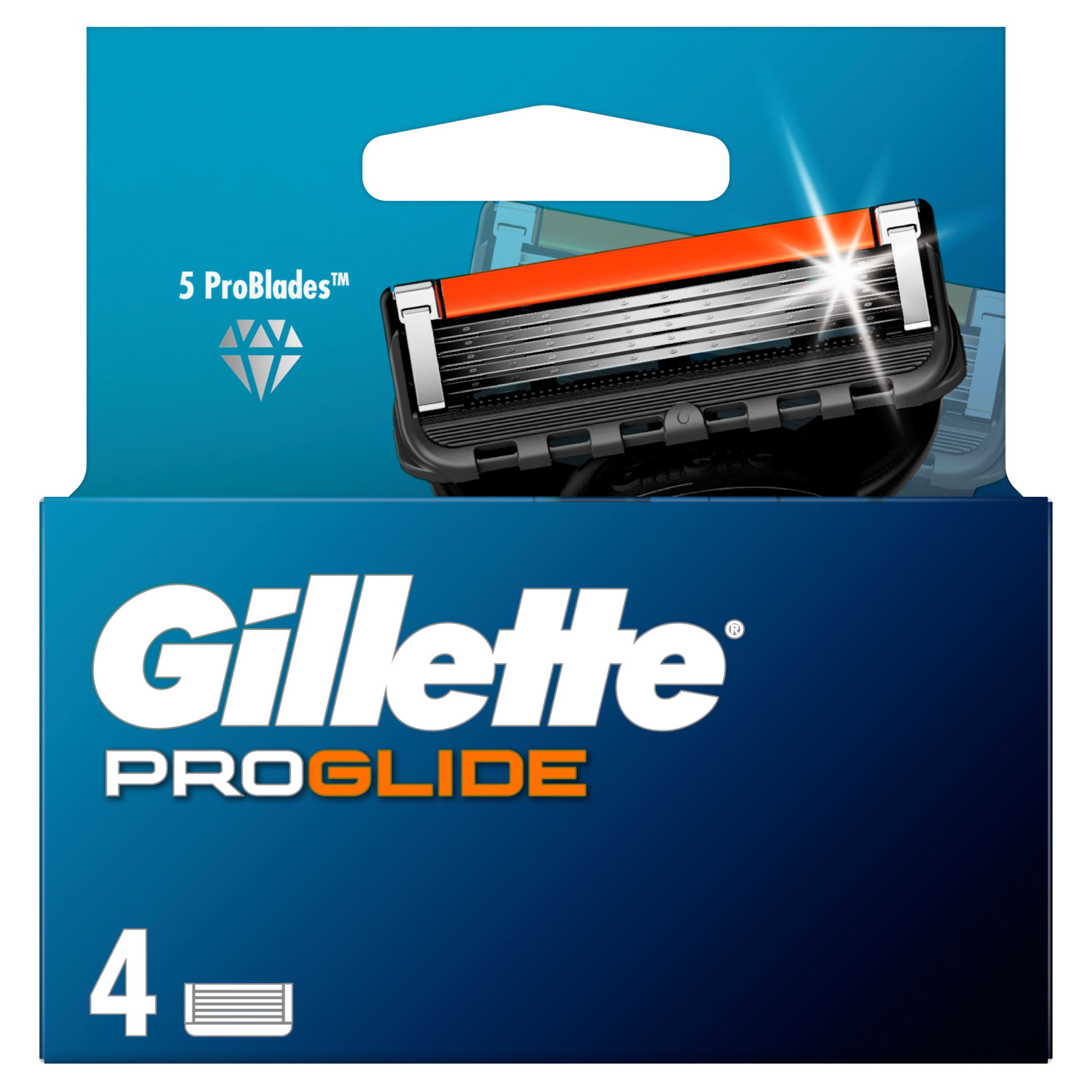 Drogerie a kosmetika - Gillette ProGlide Náhradní holicí hlavice pro muže + náhradní holicí hlavice 4 ks