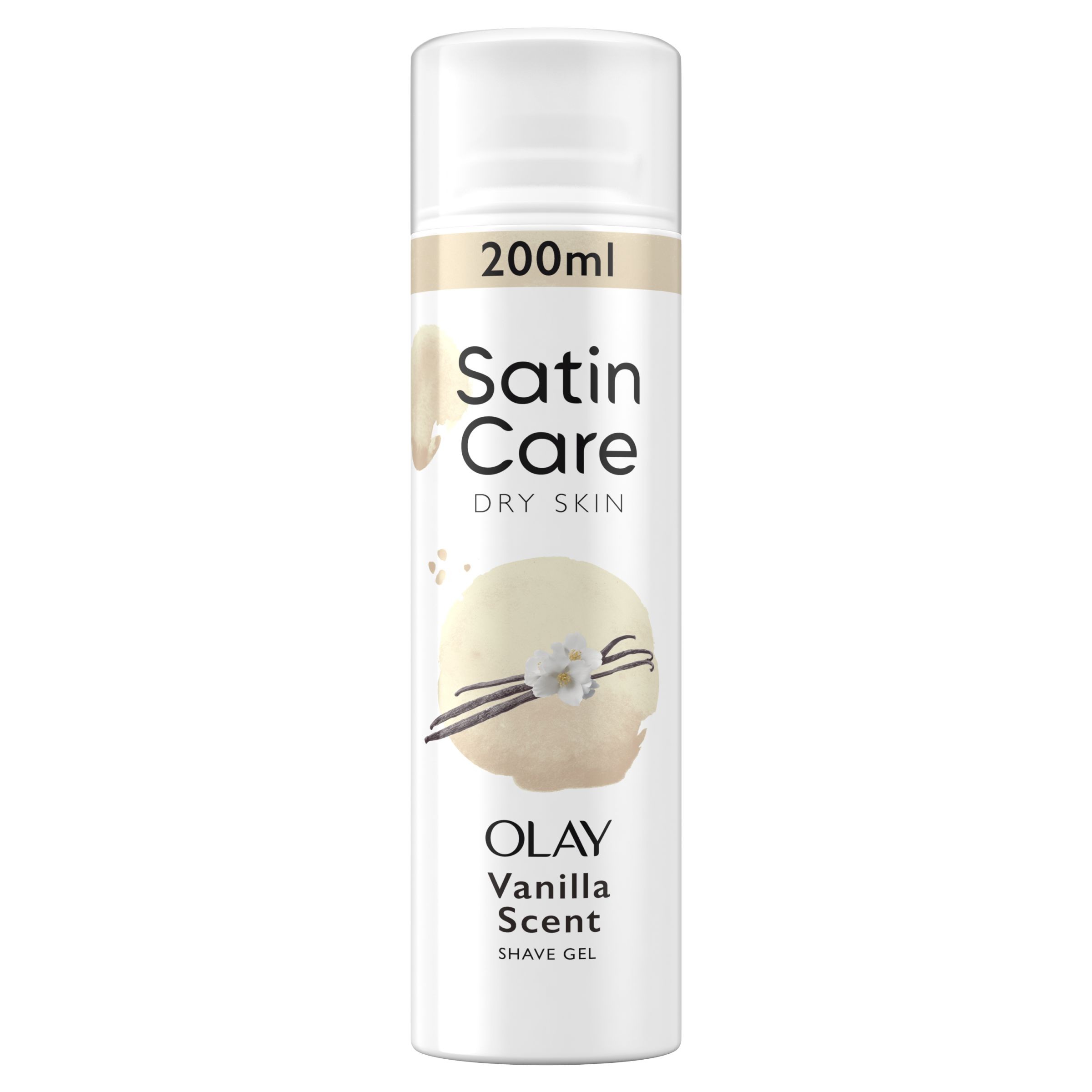 Drogerie a kosmetika - Gillette Satin Care Dámský gel na holení Vanilla Scent with Olay 200 ml