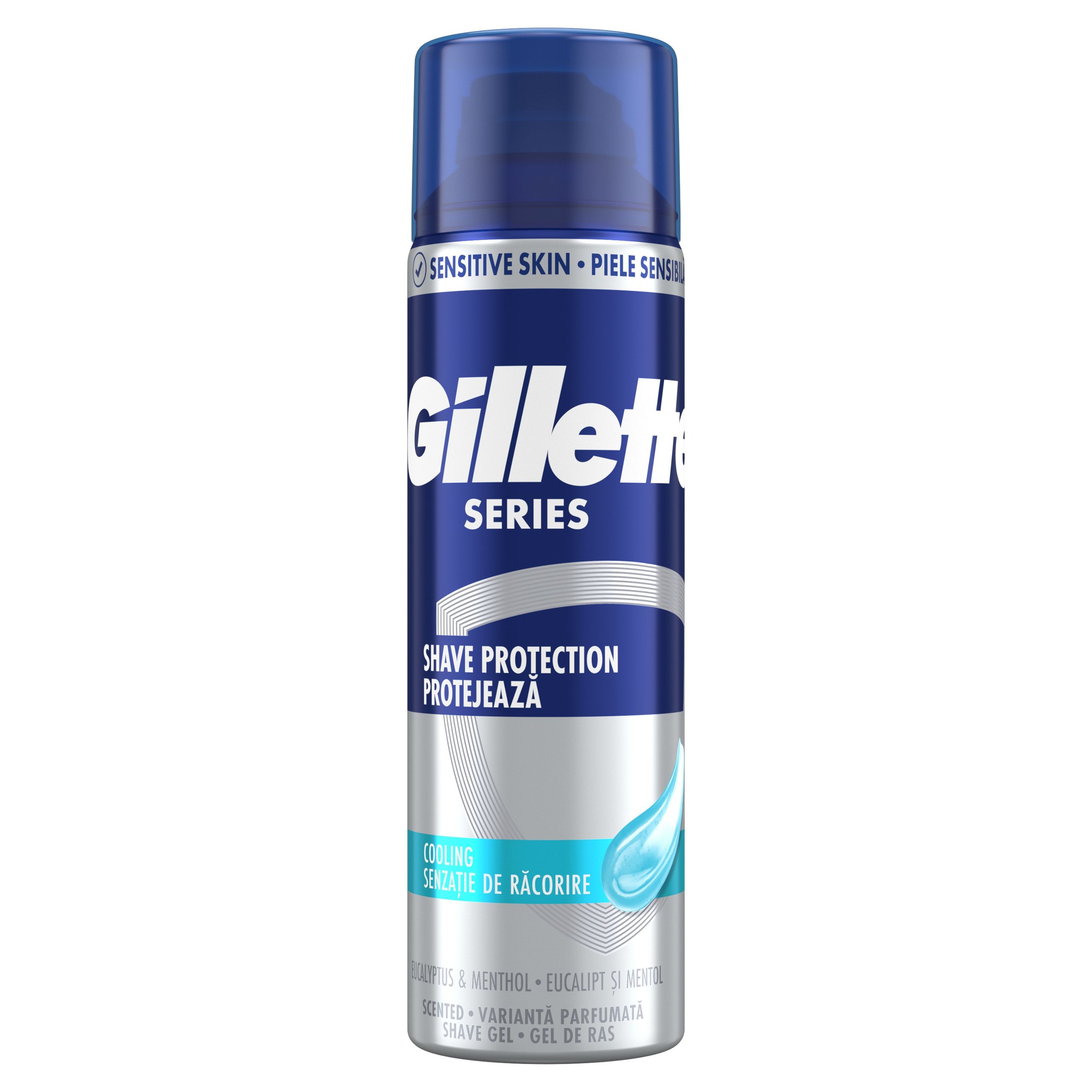 Drogerie a kosmetika - Gillette Series Chladivý Gel na holení s eukalyptem 200 ml