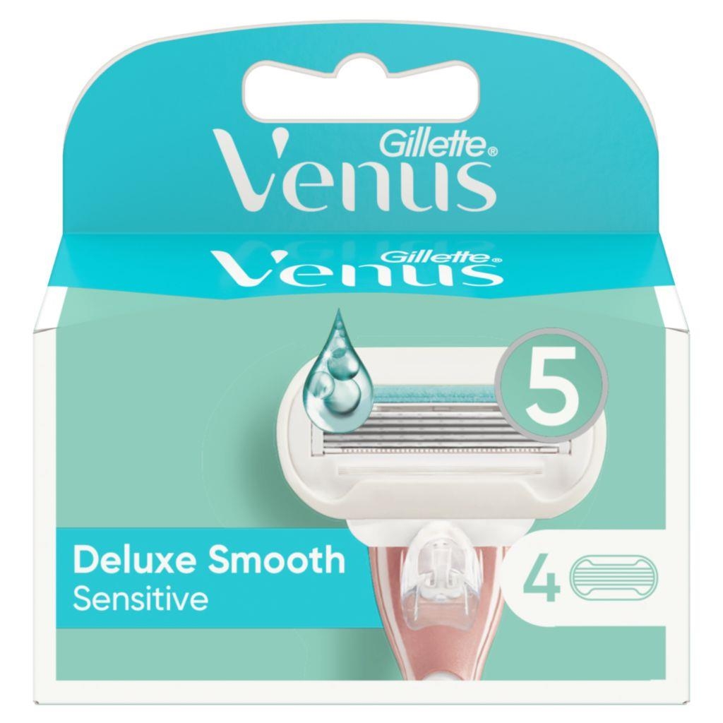 Drogerie a kosmetika - Gillette Venus Deluxe Smooth Sensitive Holicí hlavice 4 ks