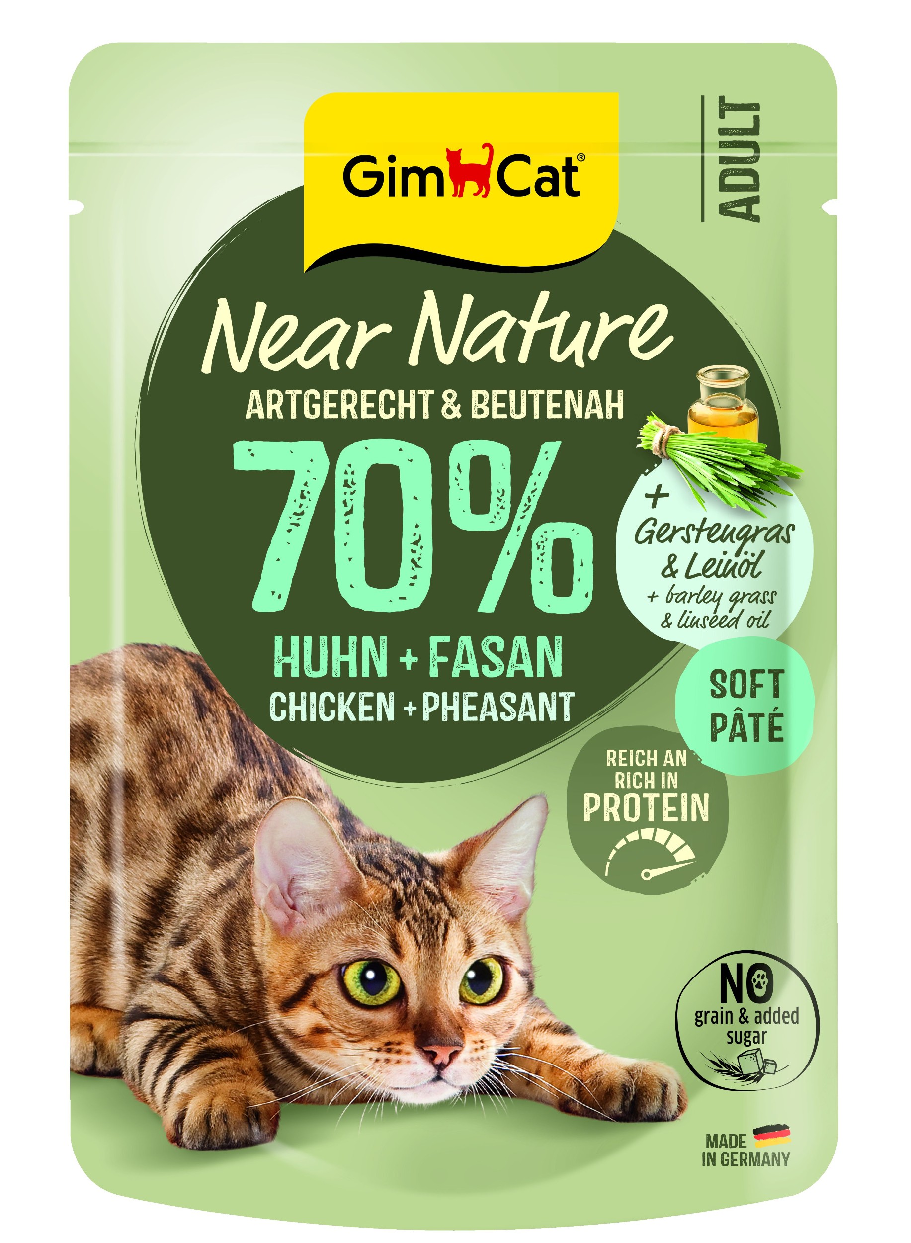 Svět zvířat - GimCat Near Nature kapsa kuře a bažant 85g