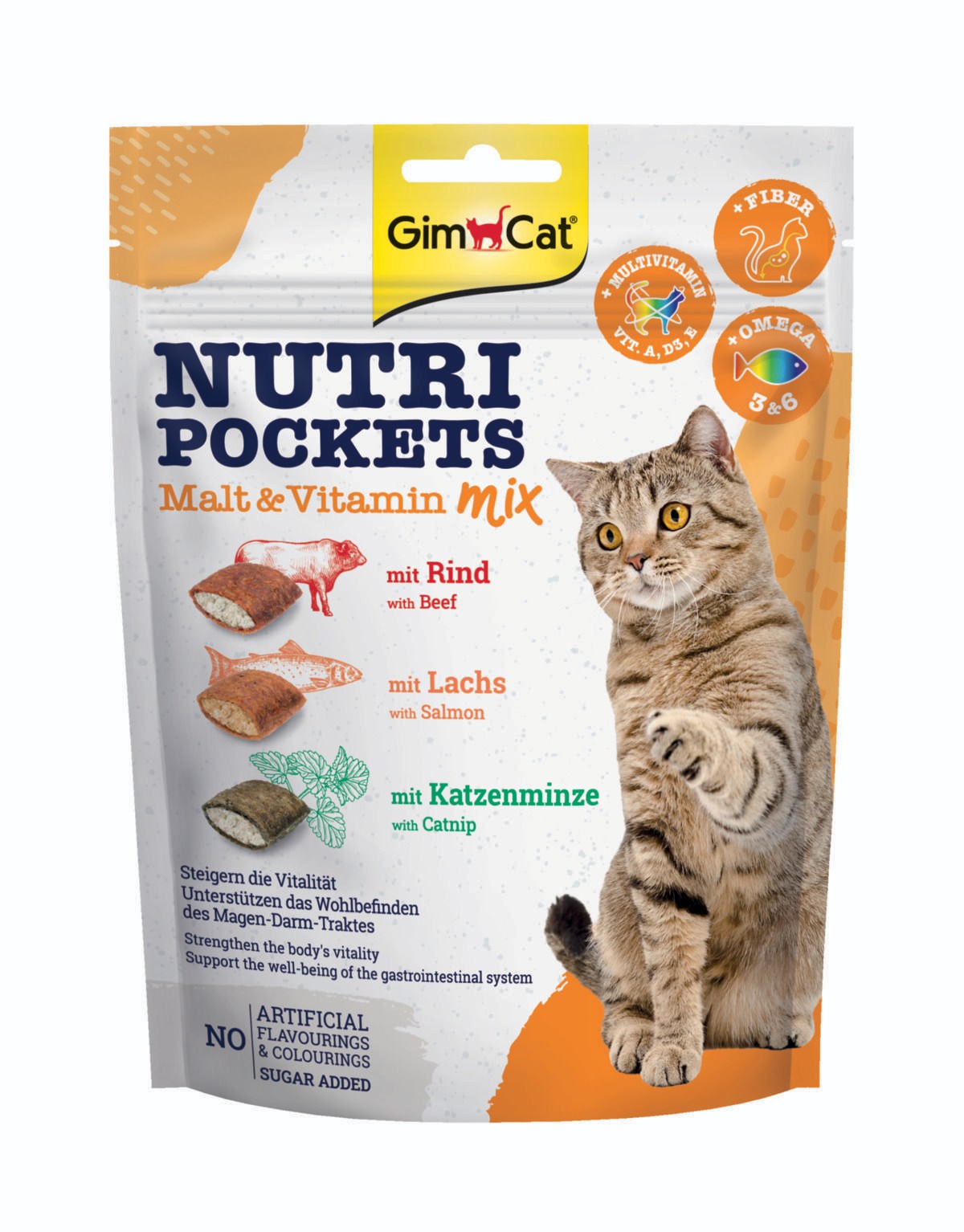 Svět zvířat - Gimcat Nutri Pockets Malt & Vitamin Mix 150 g