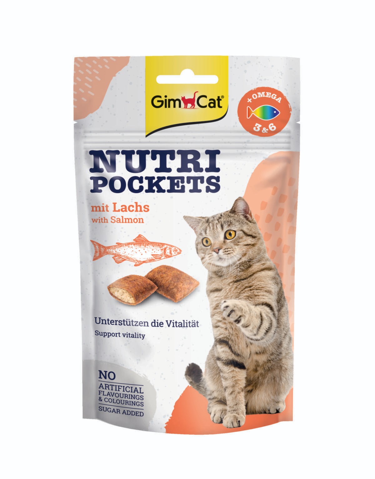 Svět zvířat - Gimcat Nutri Pockets s lososem 60 g