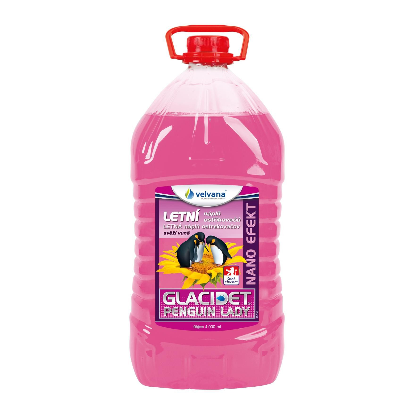 Auto-moto - Glacidet Letní směs do ostřikovačů Penguin Lady Nano efekt 4 l
