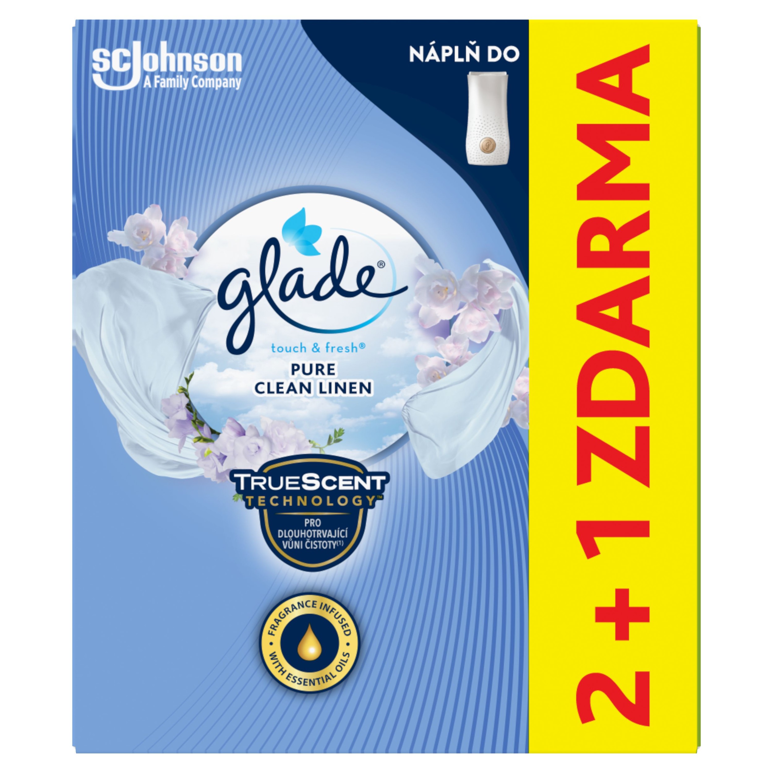 Drogerie a kosmetika - Glade by Brise One Touch Vůně čistoty náplň 3x10 ml