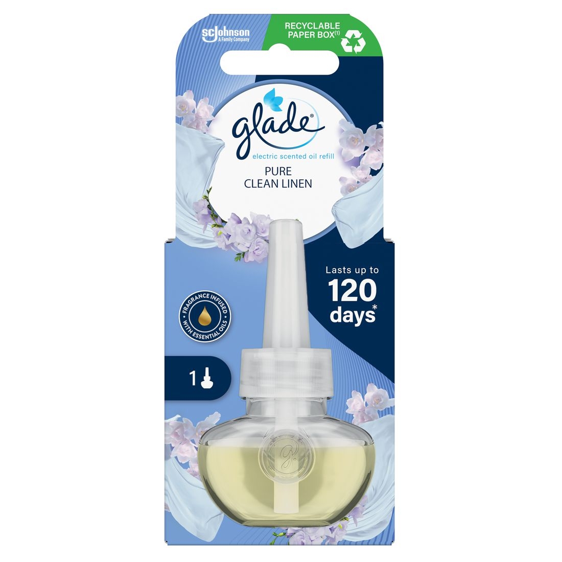 Drogerie a kosmetika - Glade electric náplň Clean Linen 20ml