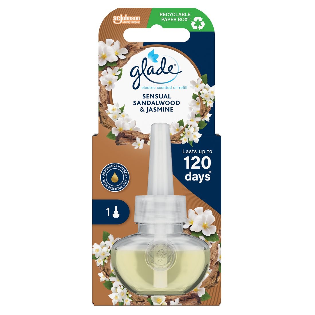 Domácnost a Zahrada - Glade electric náplň Santalové dřevo a jasmín 20ml