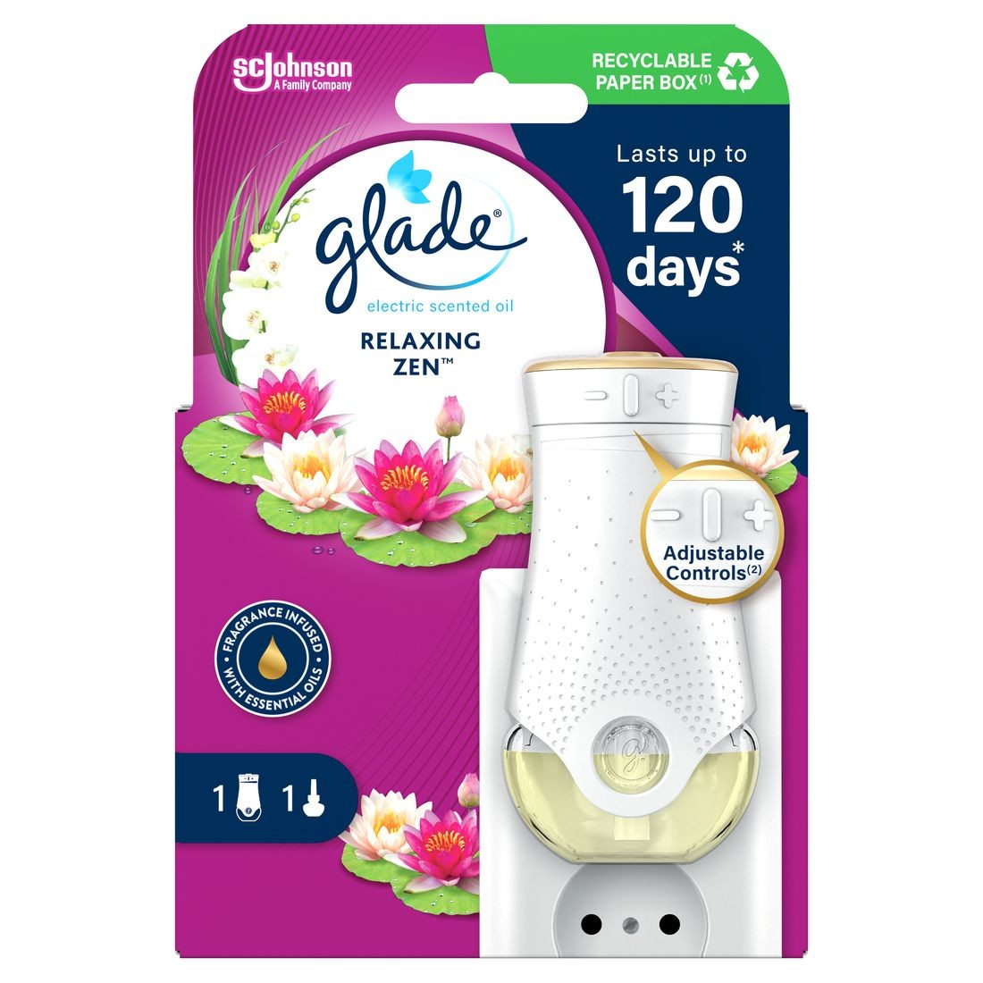 Drogerie a kosmetika - Glade Electric Scented Oil Relaxing Zen Elektrický tekutý osvěžovač vzduchu 20 ml