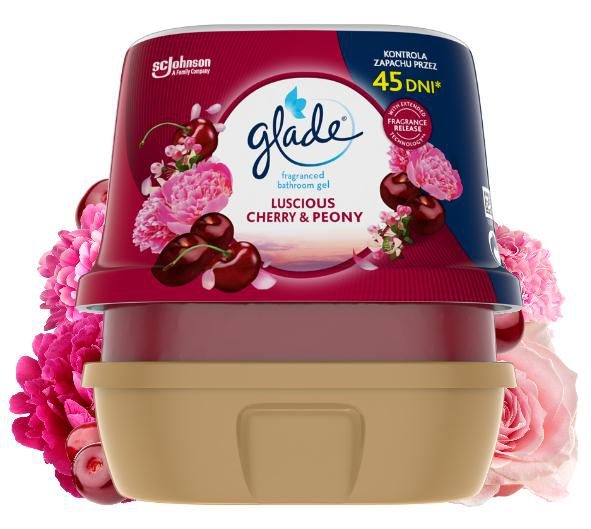 Domácnost a Zahrada - Glade Luscious Cherry & Peony vonný gel do koupelny 180g