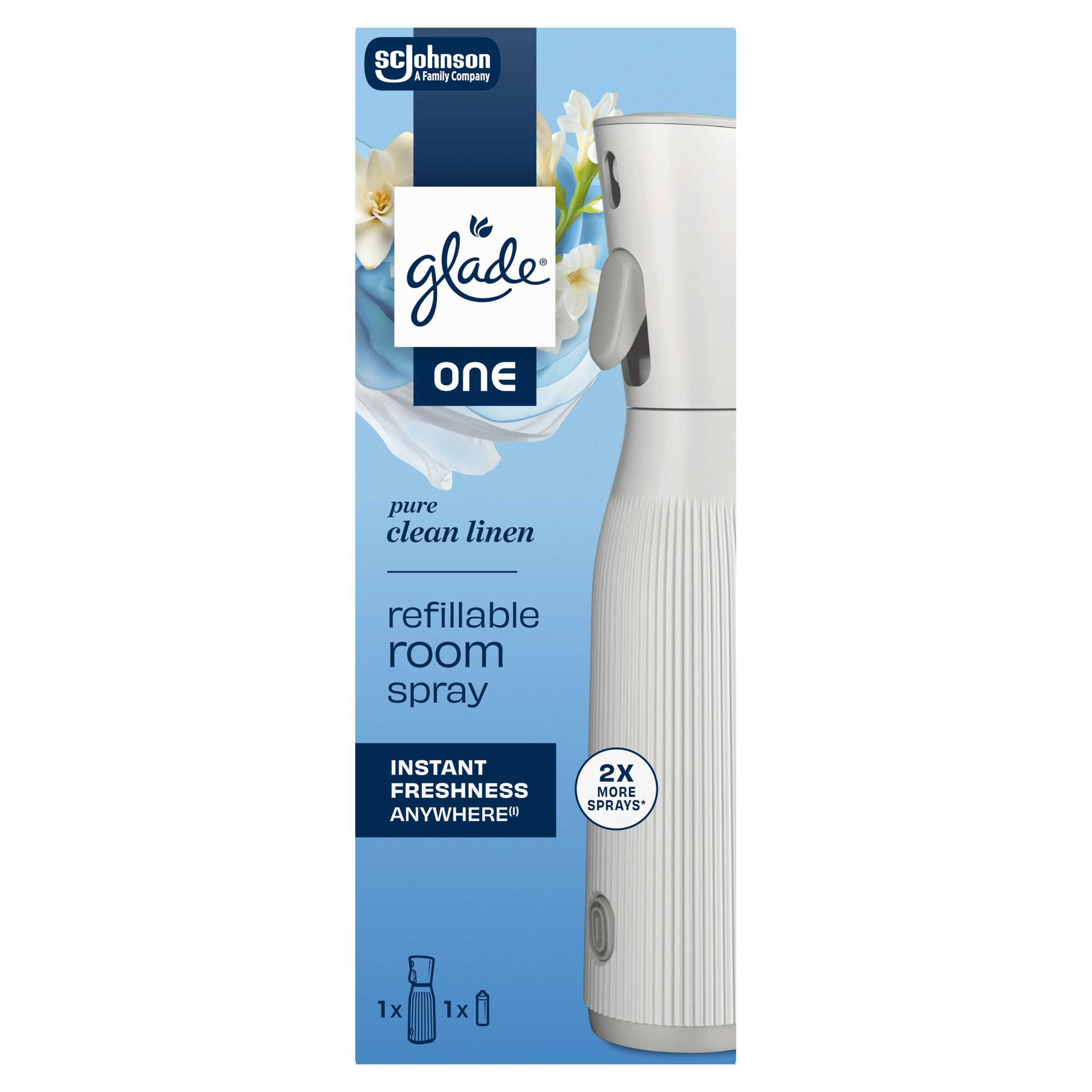 Domácnost a Zahrada - Glade® Refillable Room Spray Clean Linen 1+10ml 1ks