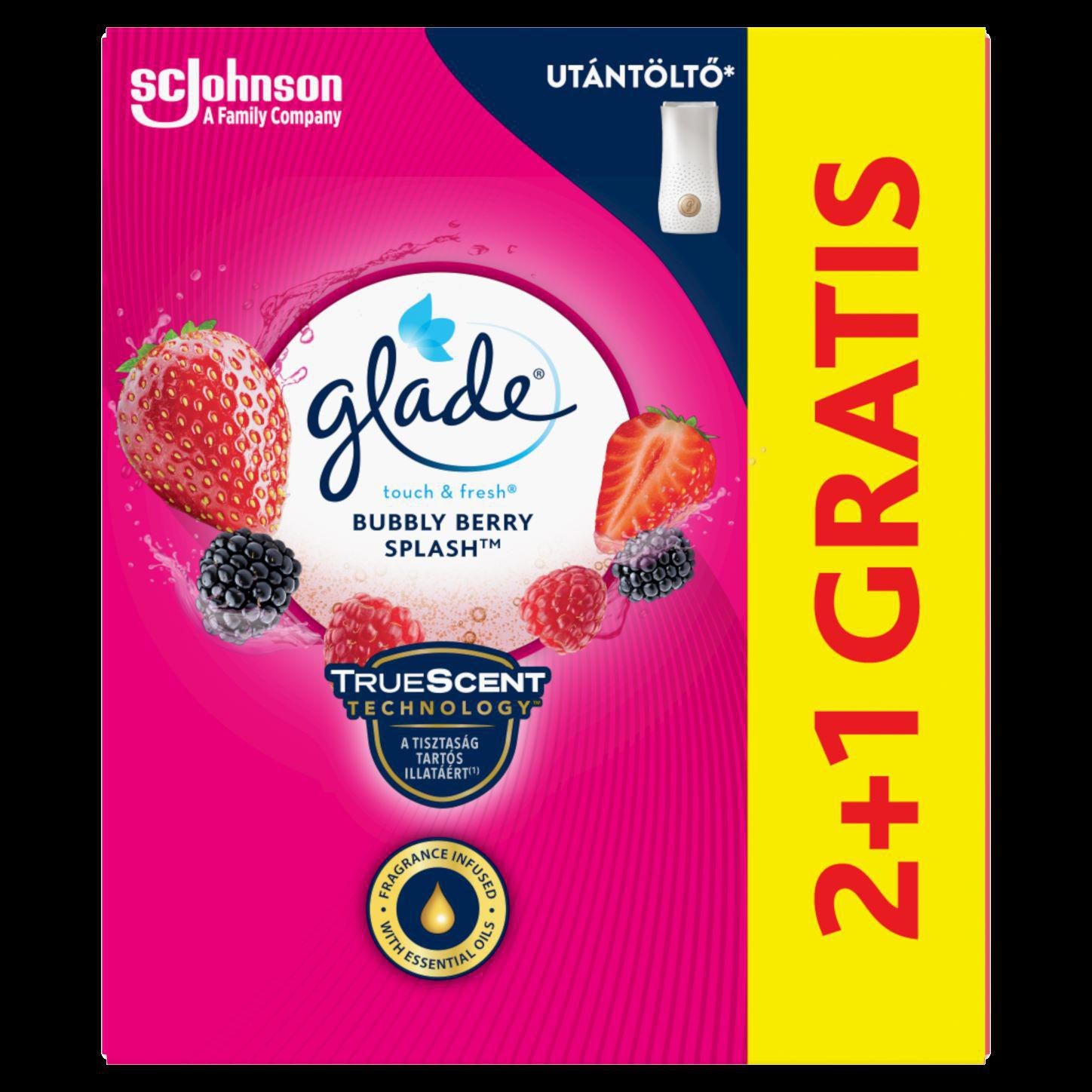 Domácnost a Zahrada - Glade Touch&Fresh Bubbly Berry náplň 3x10ml