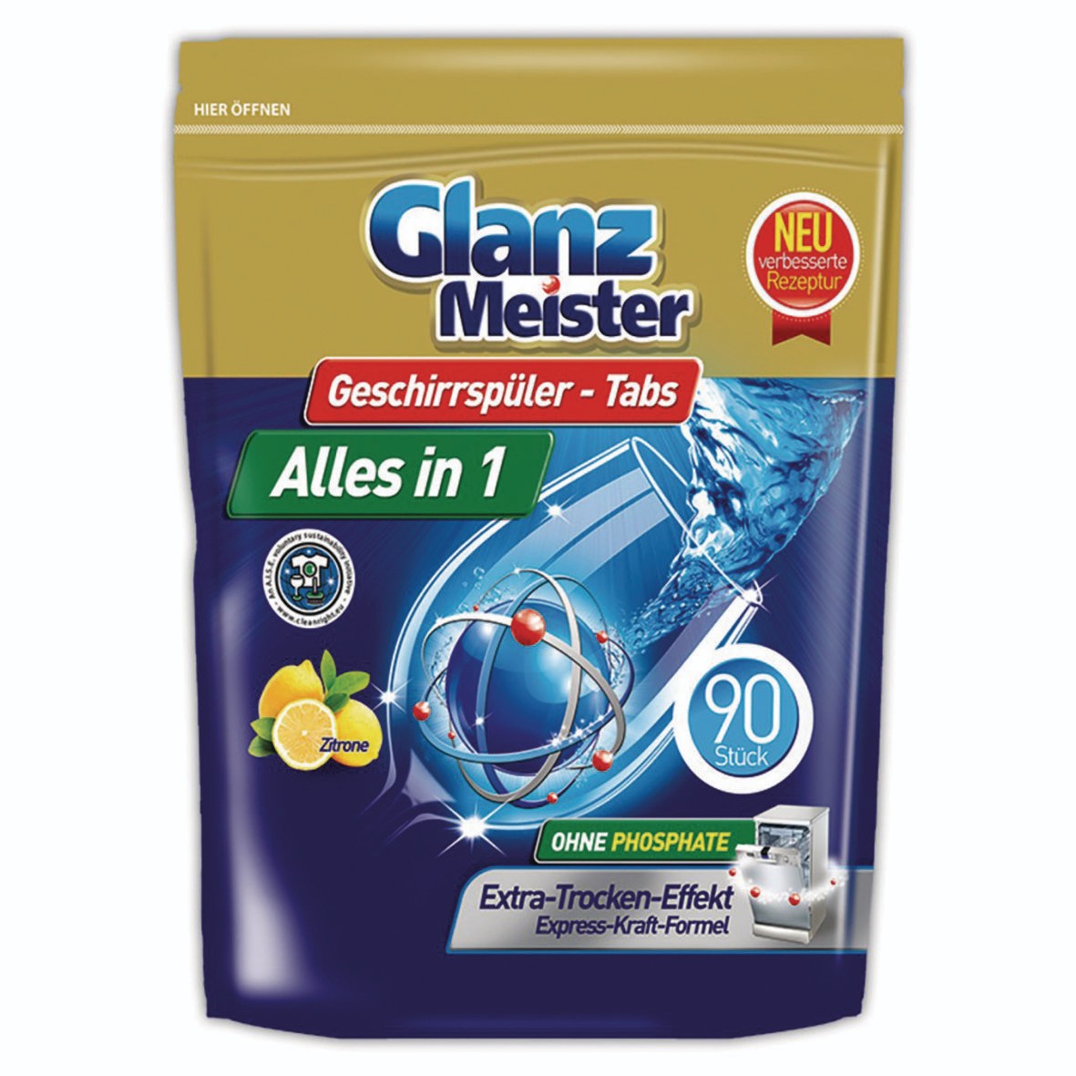 GlanzMeister tablety do myčky All in 1 90ks-0