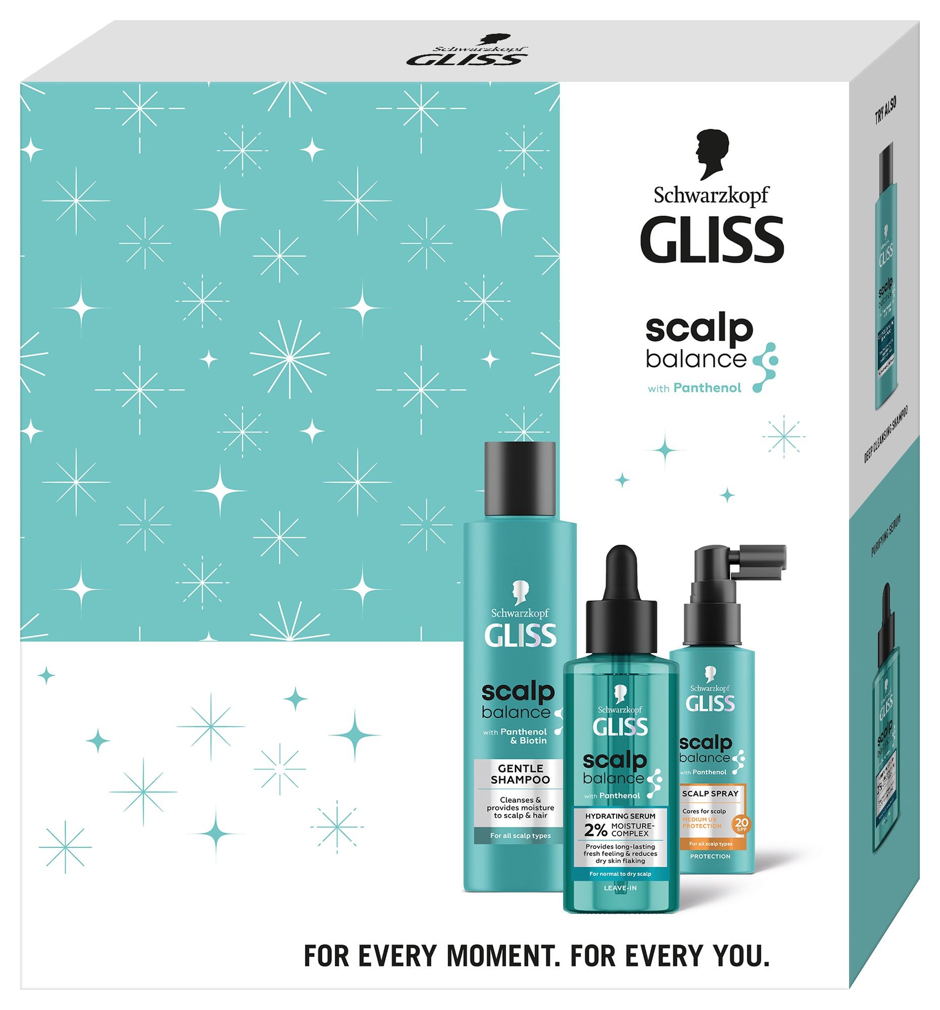 Drogerie a kosmetika - Gliss Scalp Balance SHP 200ml +TRT 100ml +TRT 100ml