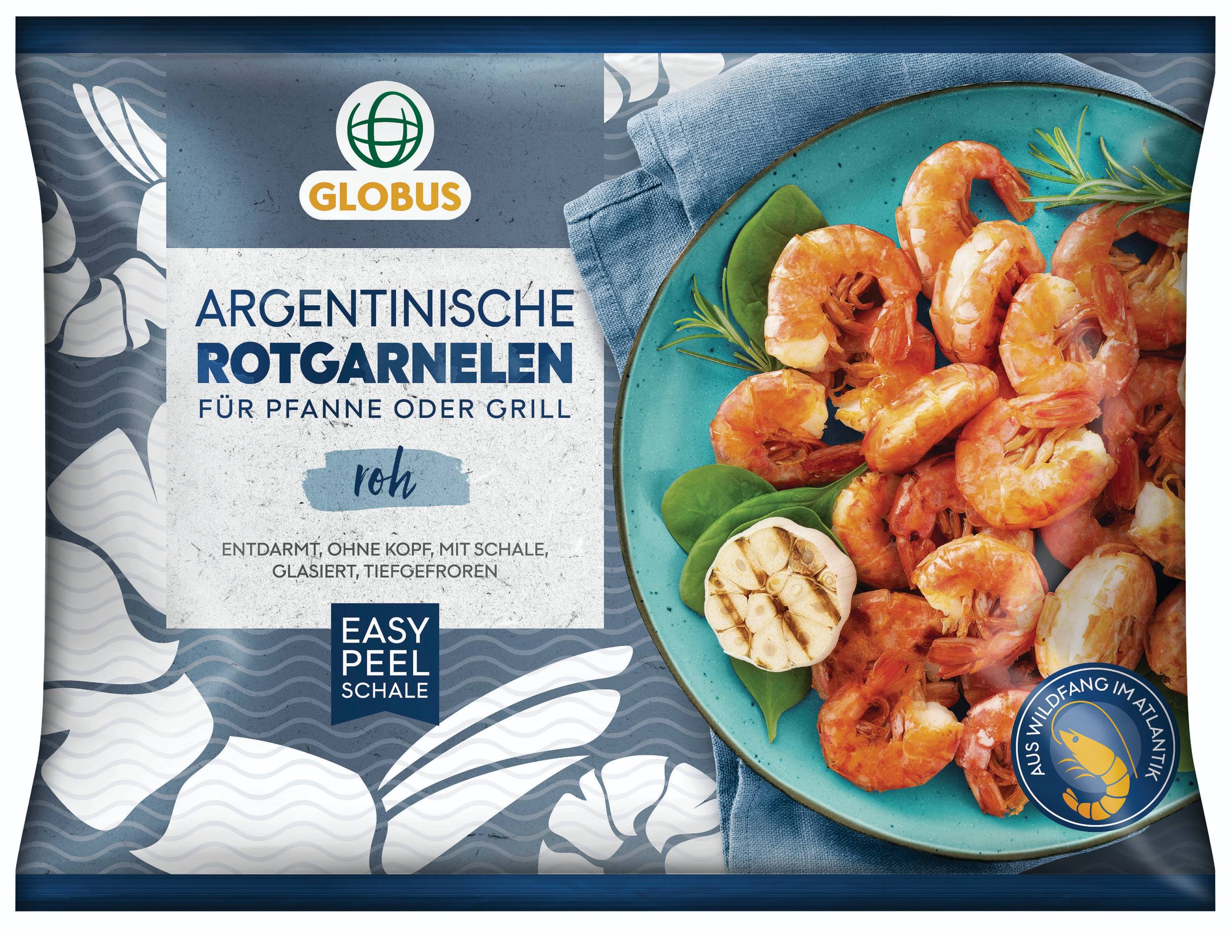 Mražené potraviny - Globus argentinské červené krevety mražené 360g