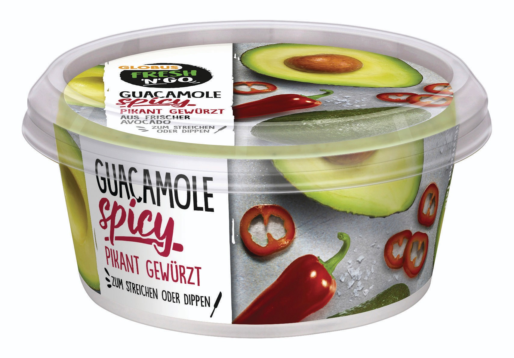 Uzeniny a lahůdky - Globus FRESH 'N' GO Avokádová pomazánka pikant 150 g
