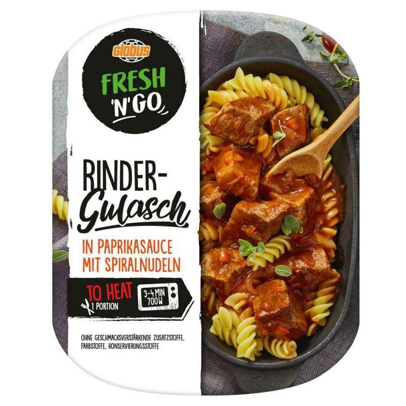Globus fresh 'n' go Hovězí guláš 400g