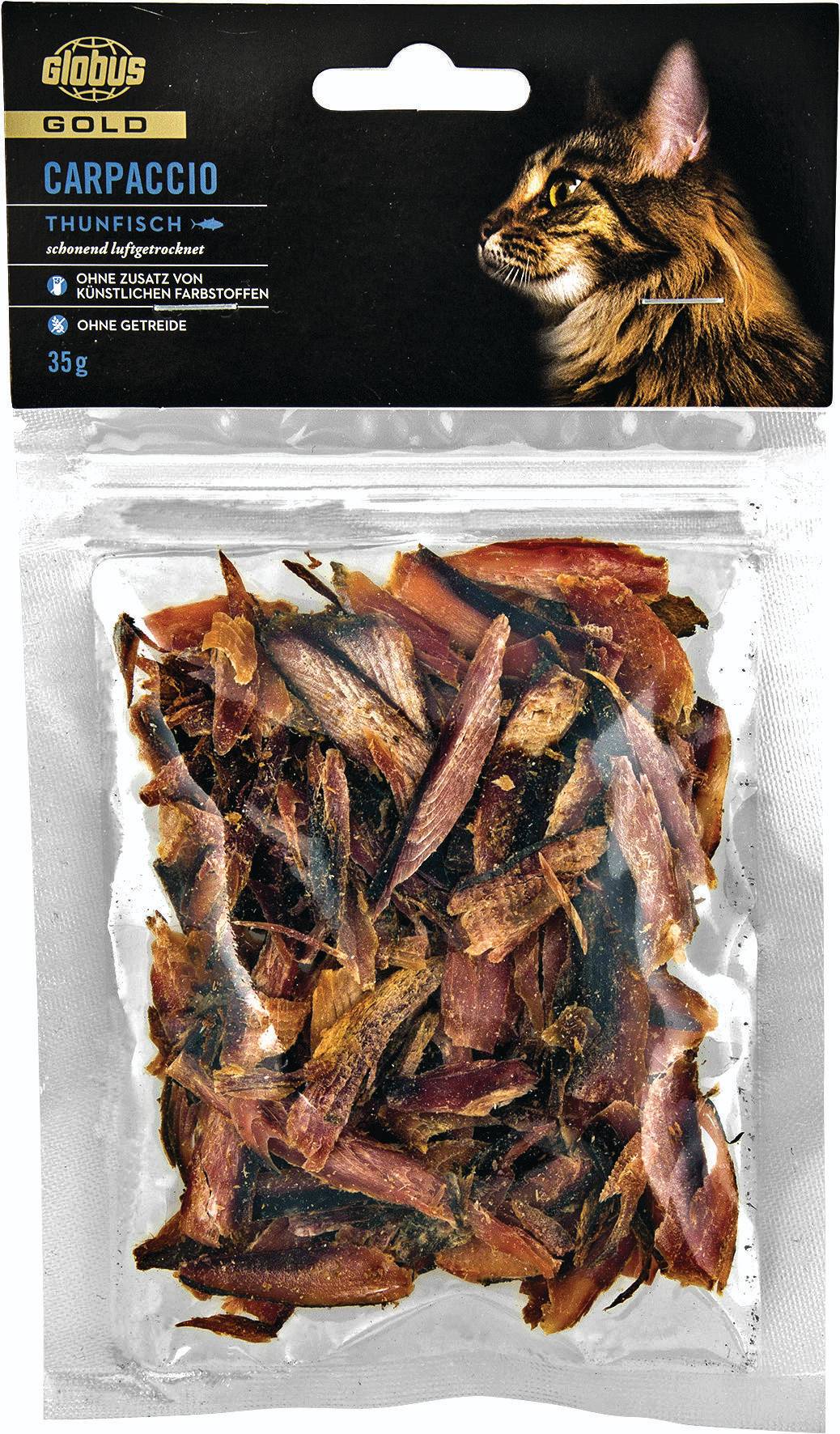 Svět zvířat - Globus Gold Snack pro kočky Carpacio s tuňákem 35 g