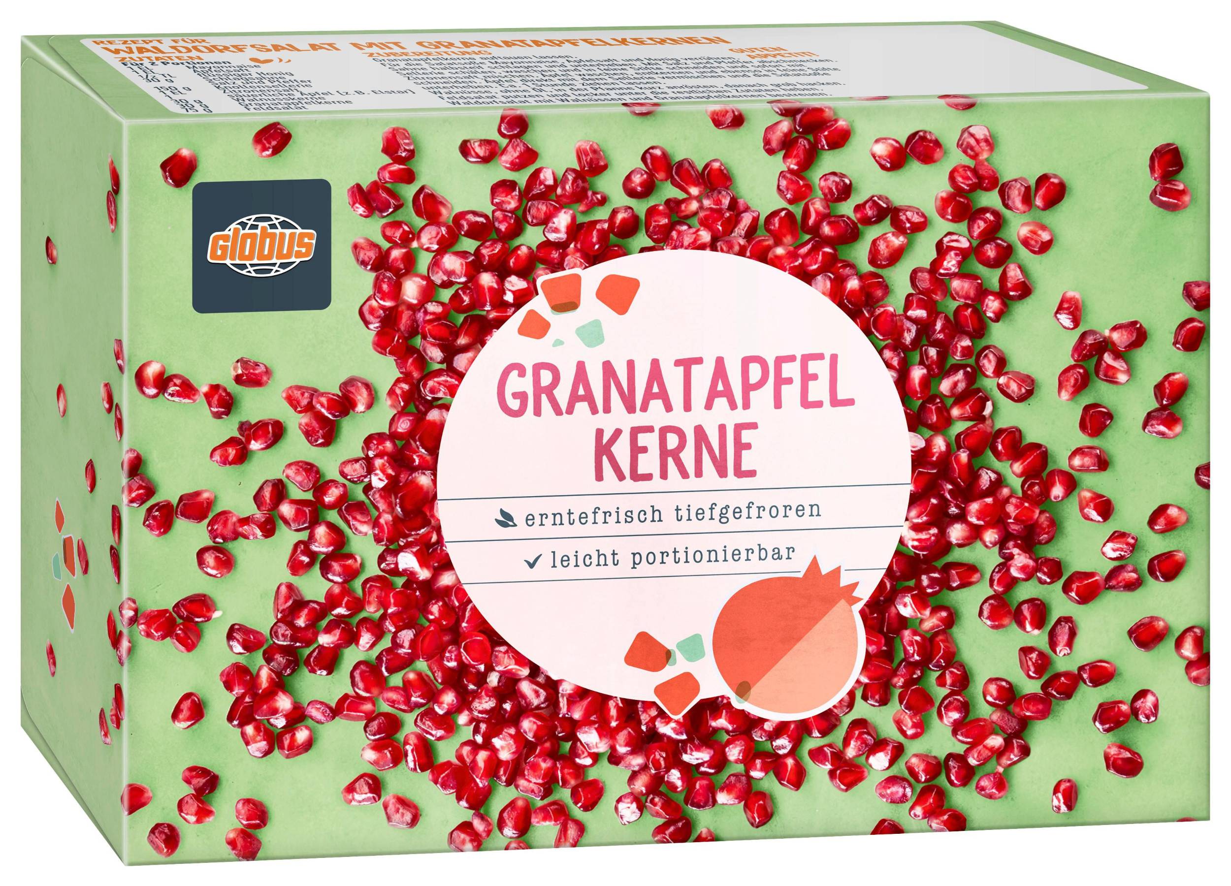 Mražené potraviny - Globus Granátové jablko jádra hluboce zmrazená 250 g