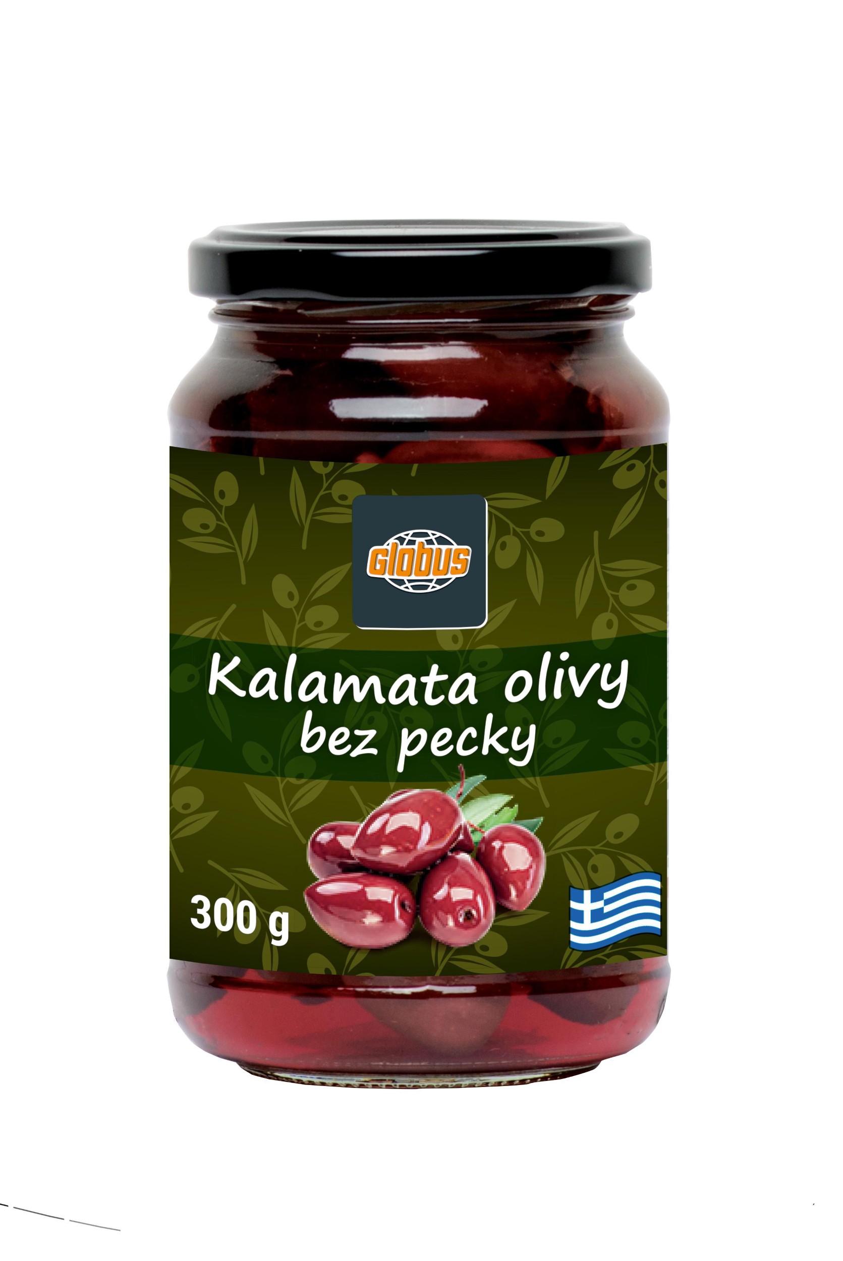 Trvanlivé potraviny - Globus Kalamata olivy bez pecky 300g
