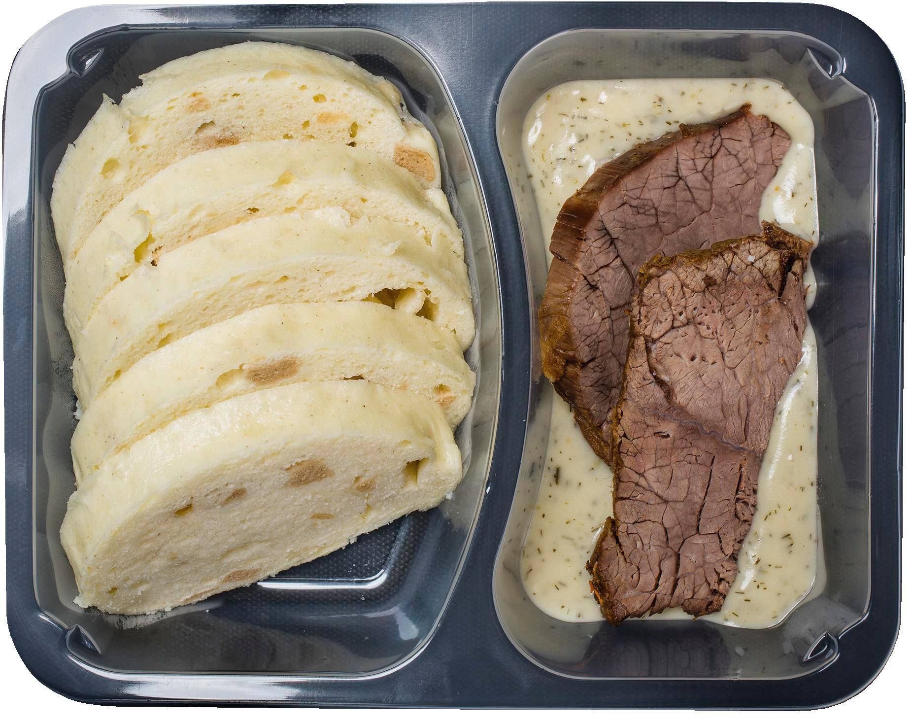 Globus Koprová omáčka s hovězím masem a houskovými knedlíky 500 g