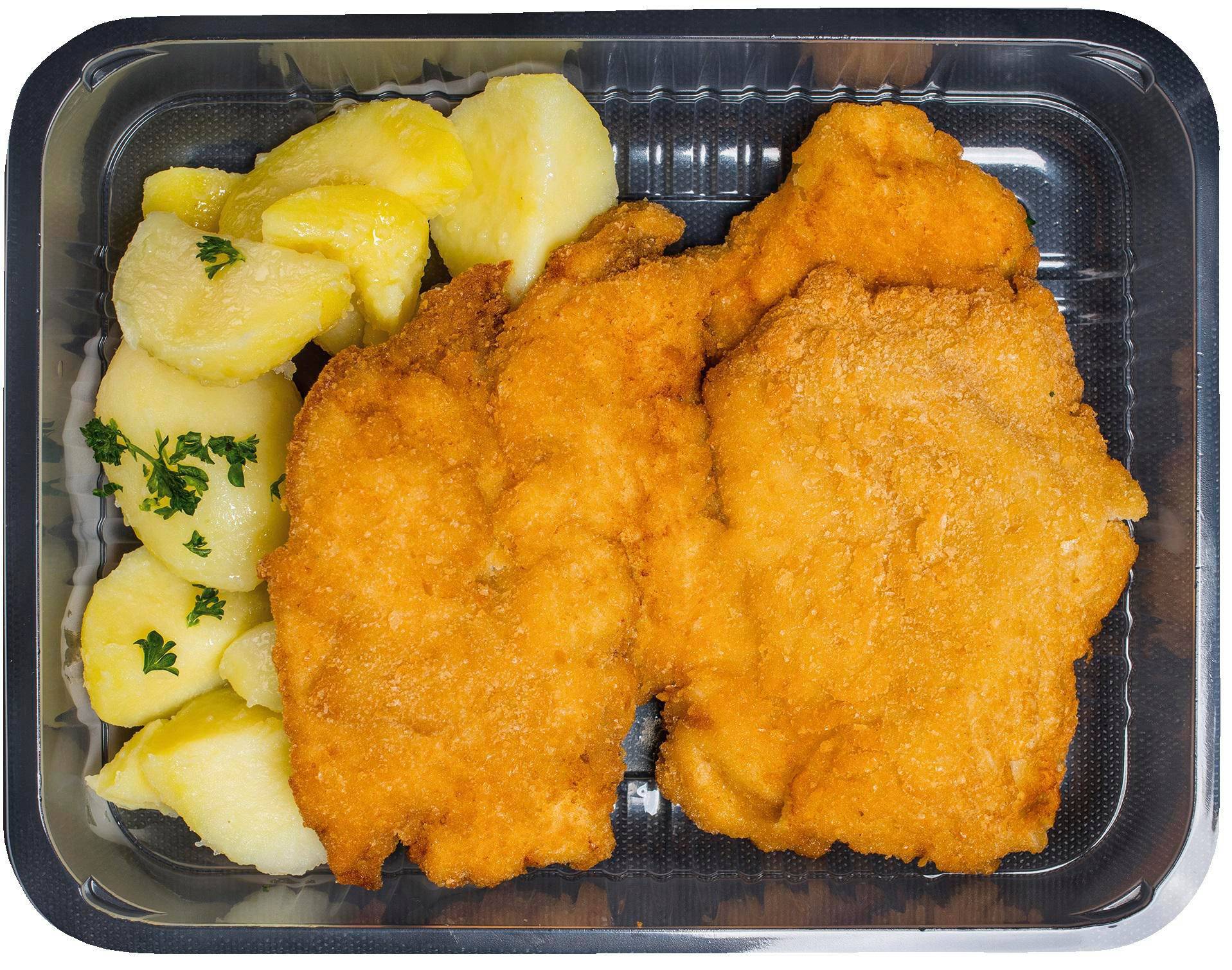 Hotová jídla - Globus Kuřecí řízek, brambory 425 g