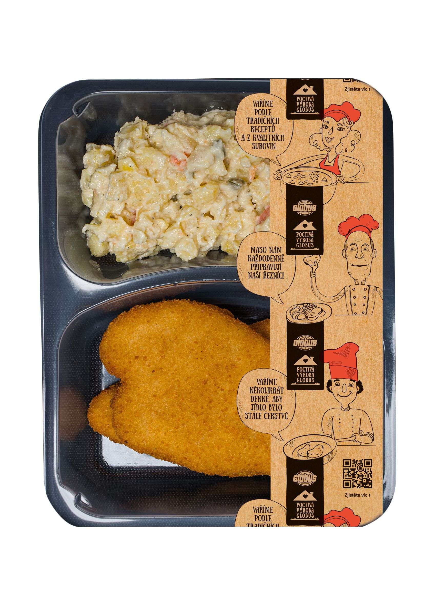 TOP produkty - Globus Kuřecí řízek s bramborovým salátem 475 g