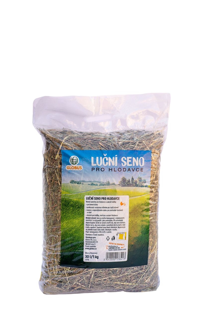 Svět zvířat - Globus Luční seno pro hlodavce 30l 1 kg