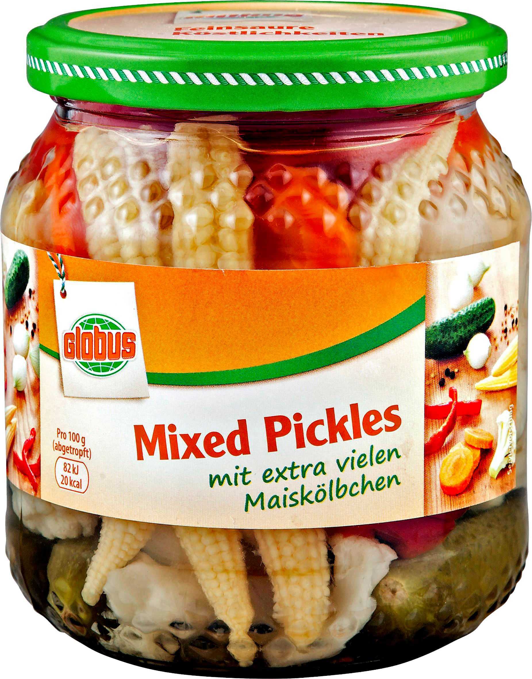 Trvanlivé potraviny - Globus Mixed pickles 530g