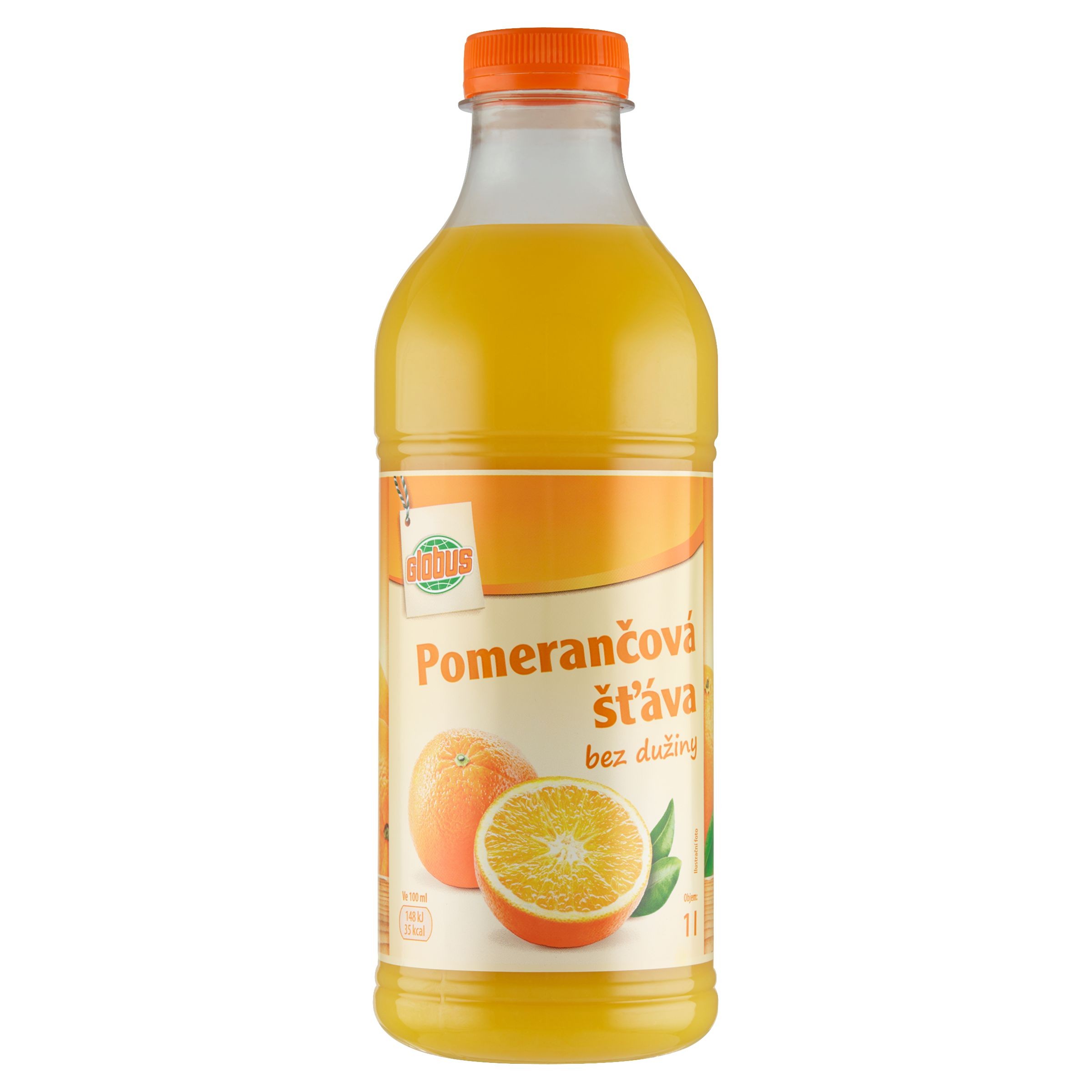 Nápoje - Globus Pomerančová šťáva bez dužiny 1l