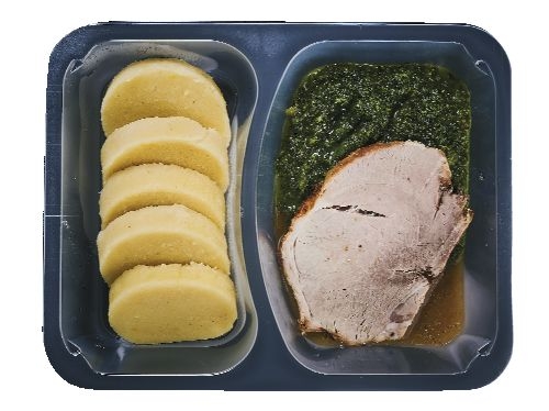 Globus Vepřová plec, špenát, bramborový knedlík 570g