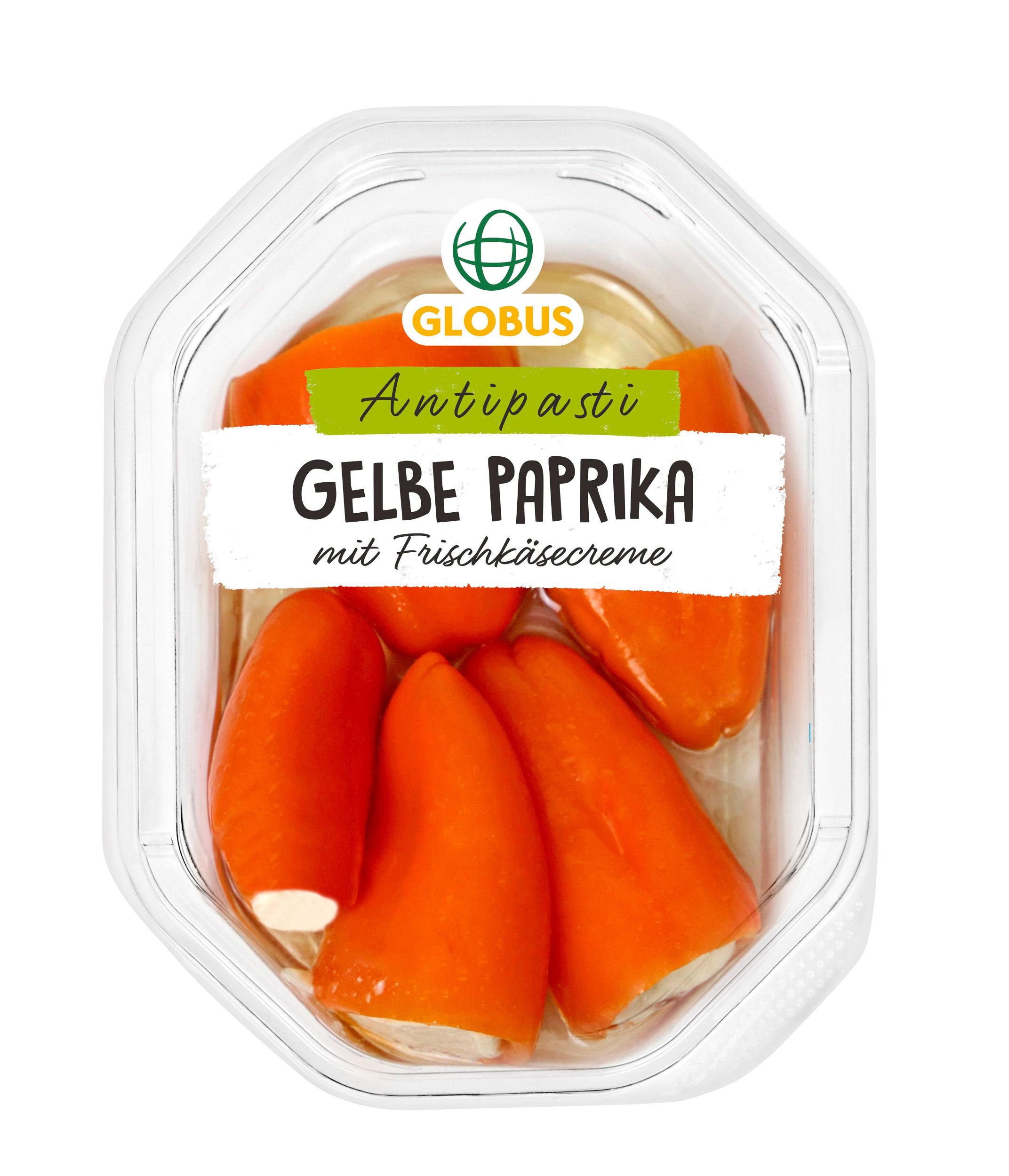 Uzeniny a lahůdky - Globus Žluté papriky s čerstvým sýrem 150 g