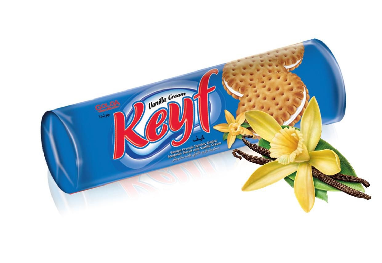 Trvanlivé potraviny - Golda Keyf Sušenky s vanilkovým krémem 140g
