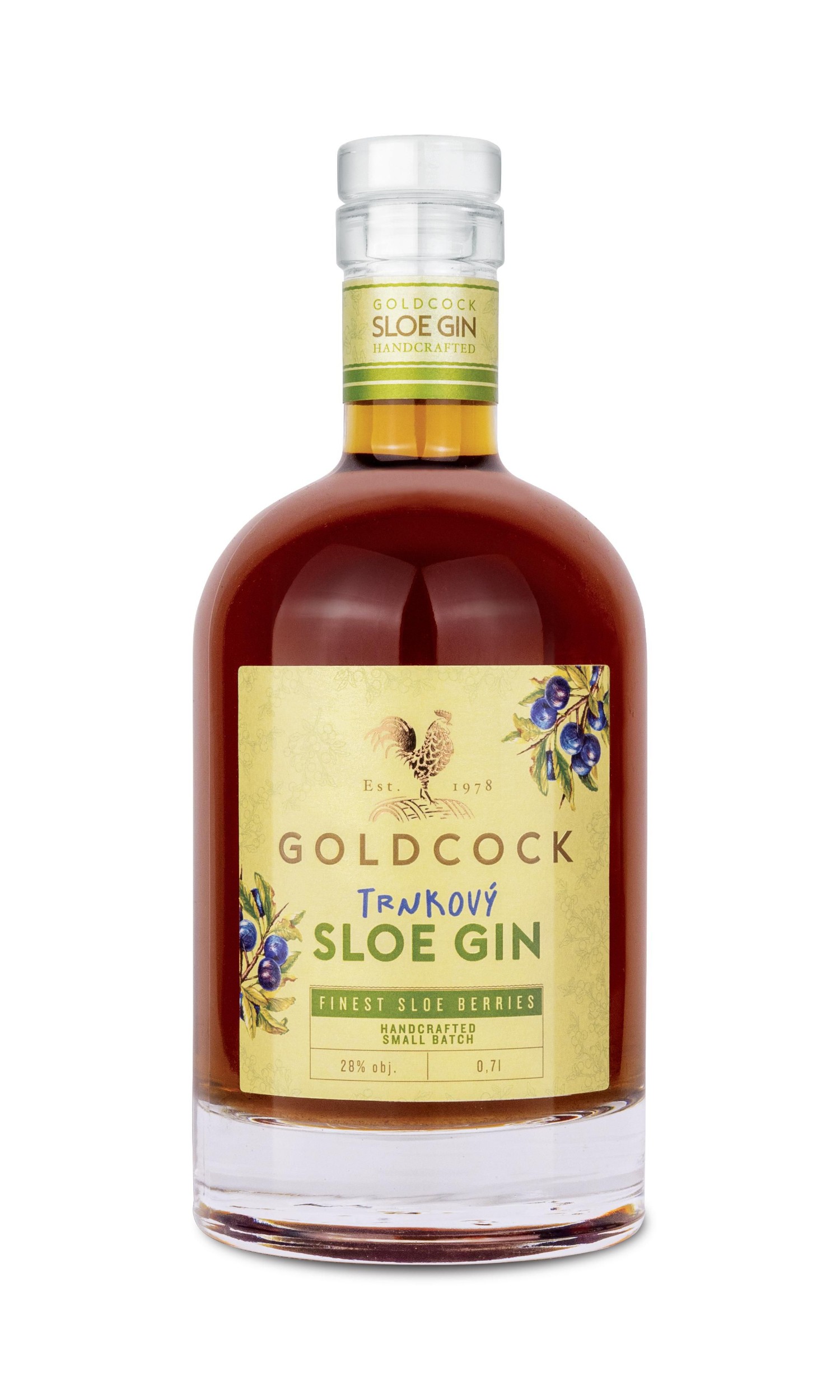 Nápoje - Goldcock Trnkový Gin 28% 0,7l
