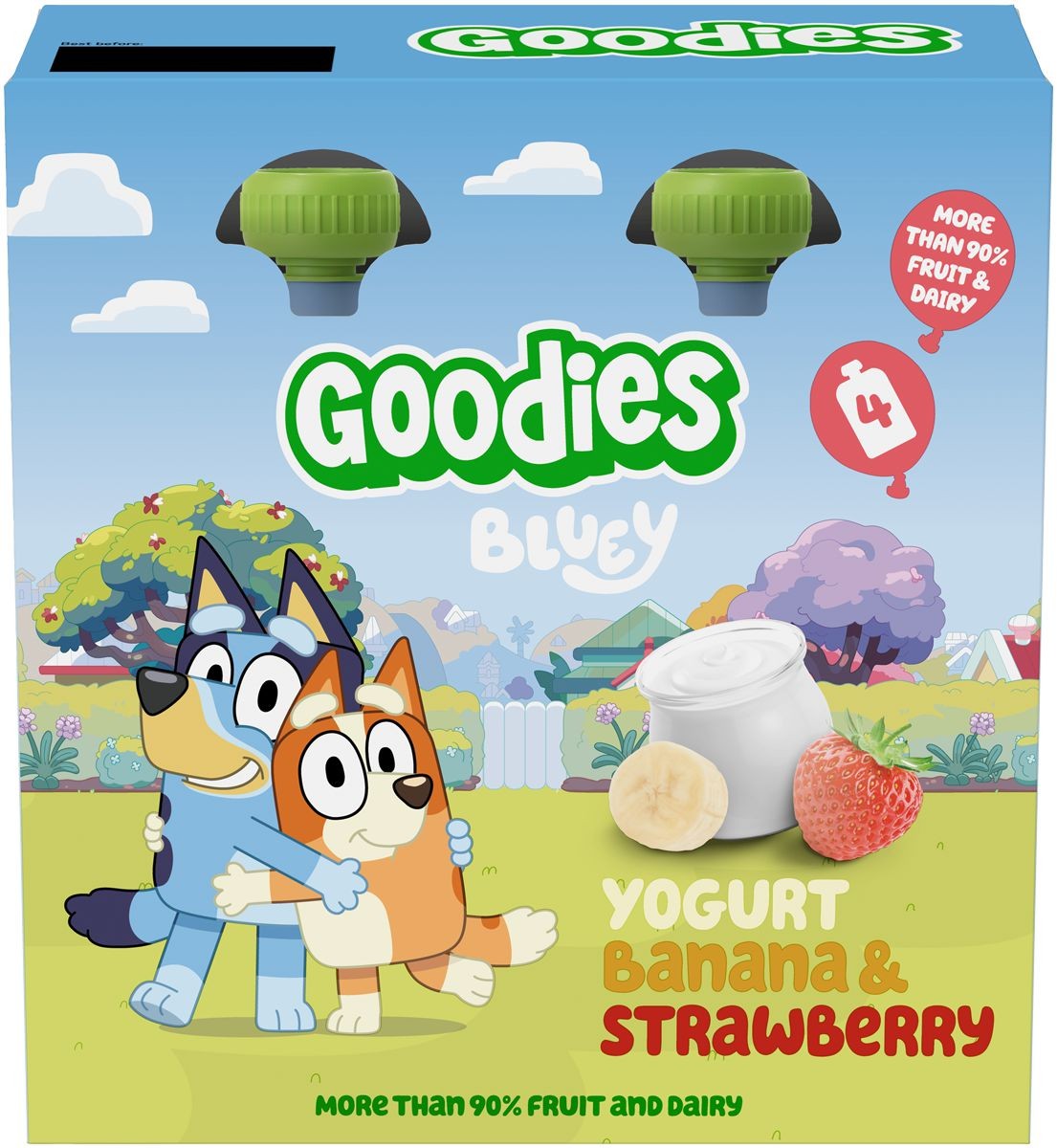 Svět dětí - Goodies Kapsička Bluey jogurt banán & jahoda 4x100g