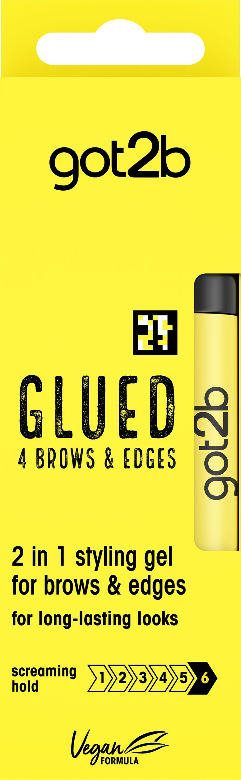 Drogerie a kosmetika - got2b Glued 4 Brows & Edges gel na obočí a baby vlásky 2 v 1 16ml