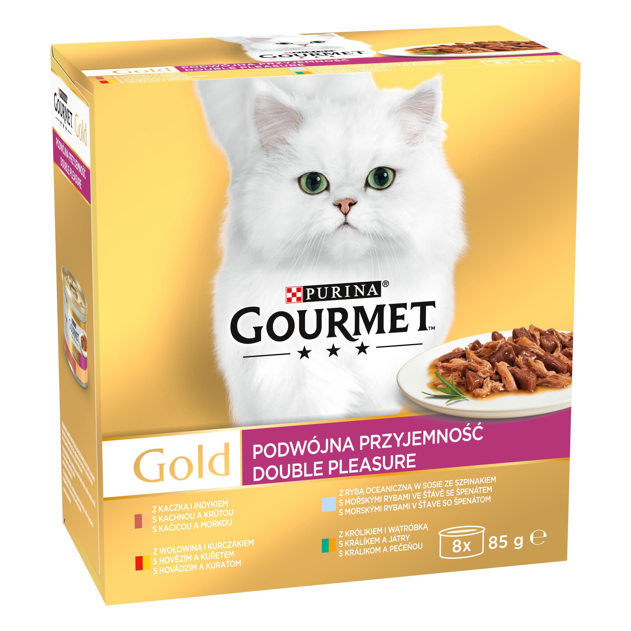 Svět zvířat - Gourmet Gold multipack směs dušených a grilovaných kousků 8x85 g