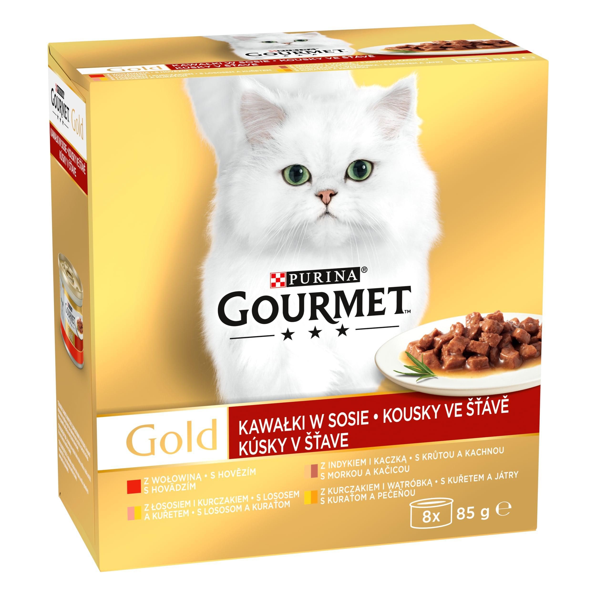 Svět zvířat - Gourmet Gold pieces in Sauce Multipack 8x85 g