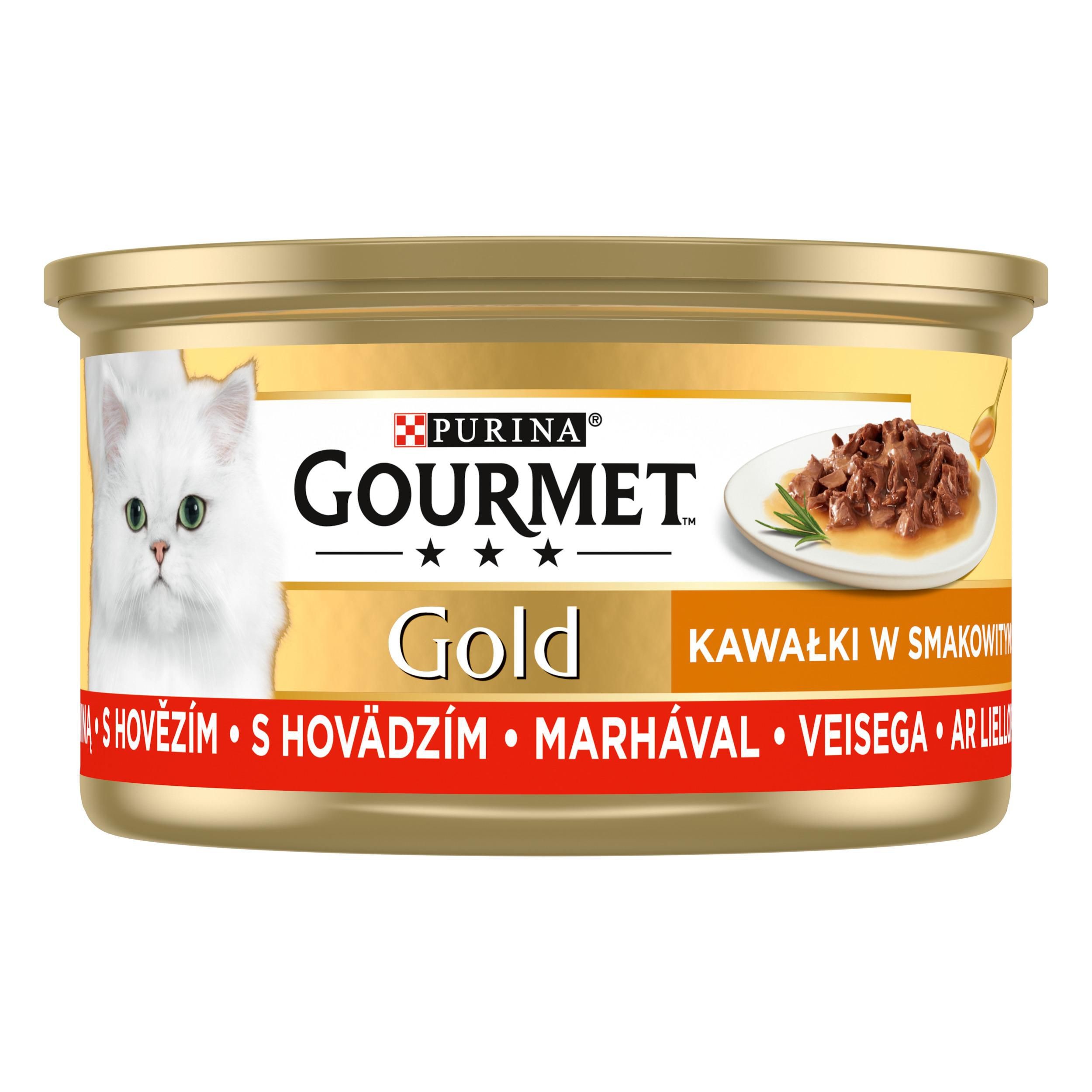 Svět zvířat - Gourmet Gold Sauce Delights s hovězím 85g