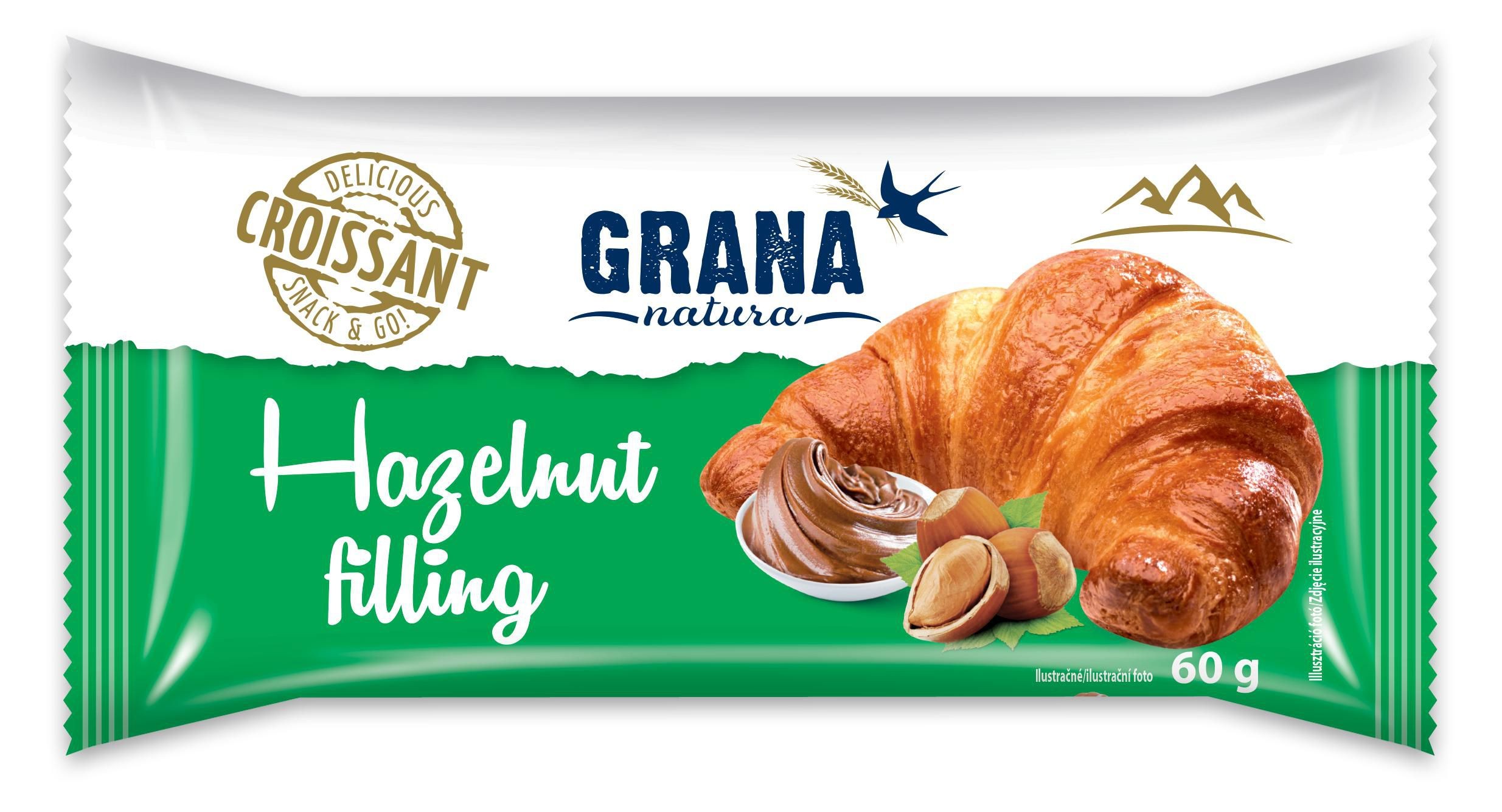 Pekárna a cukrárna - Grana Croissant lískový oříšek 60g