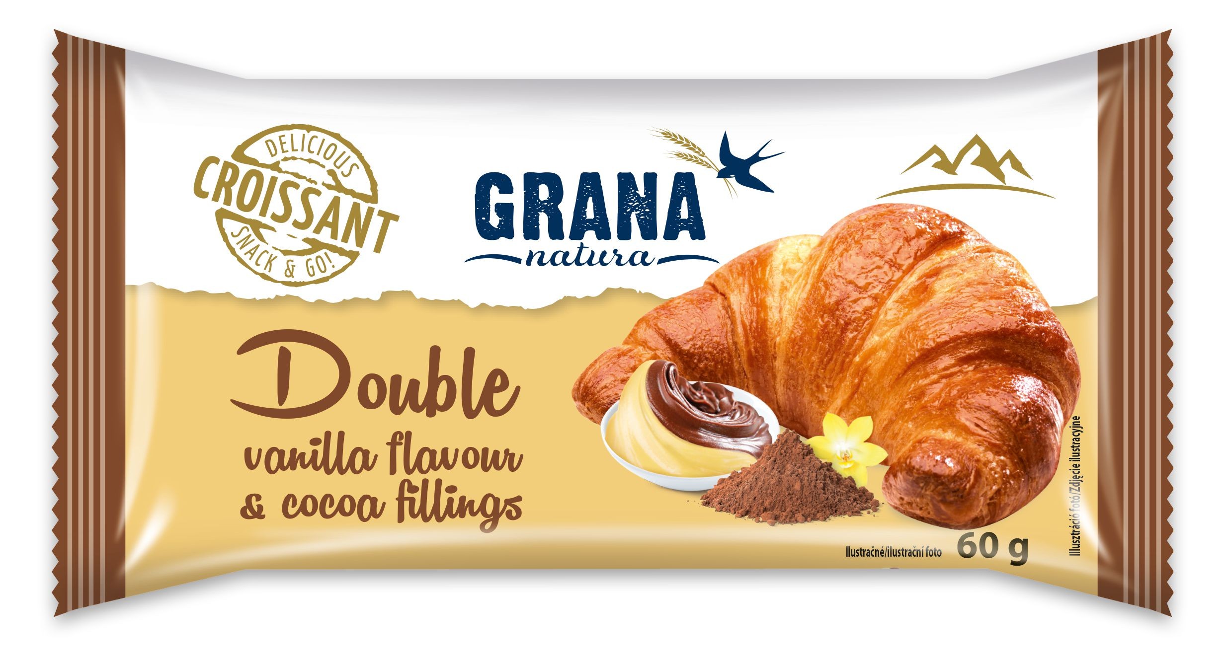 Pekárna a cukrárna - Grana Croissant vanilka-kakao 60g