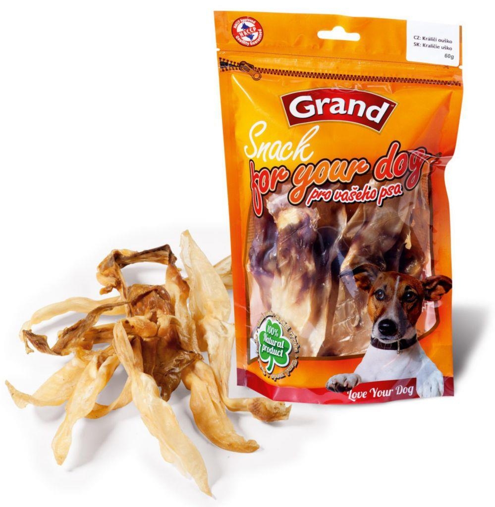 Svět zvířat - Grand Snack Pro psa králičí ouško 60 g