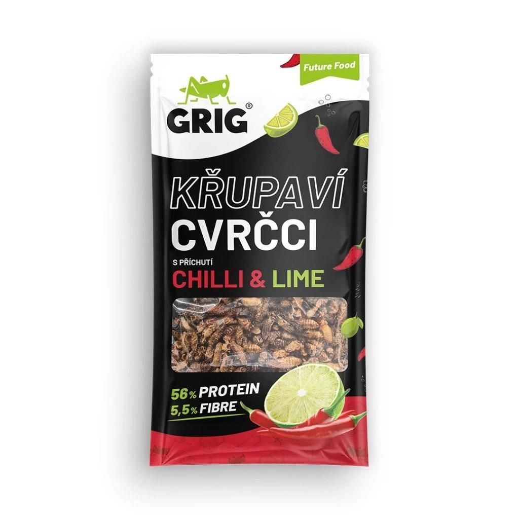 Zdravý svět - Grig křupaví cvrčci Chilli & Lime 13 g
