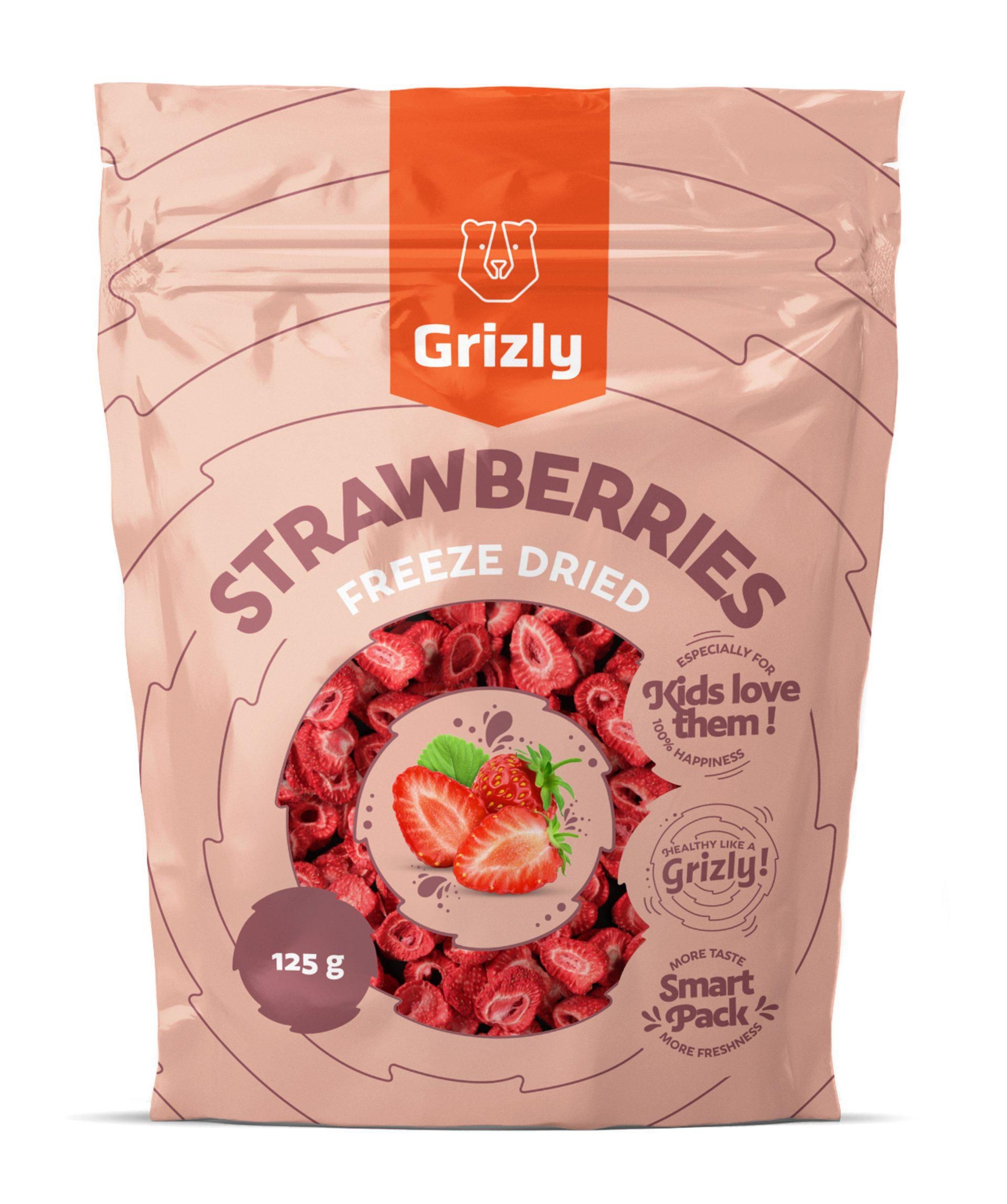 Trvanlivé potraviny - Grizly Jahody lyofilizované XXL 125 g