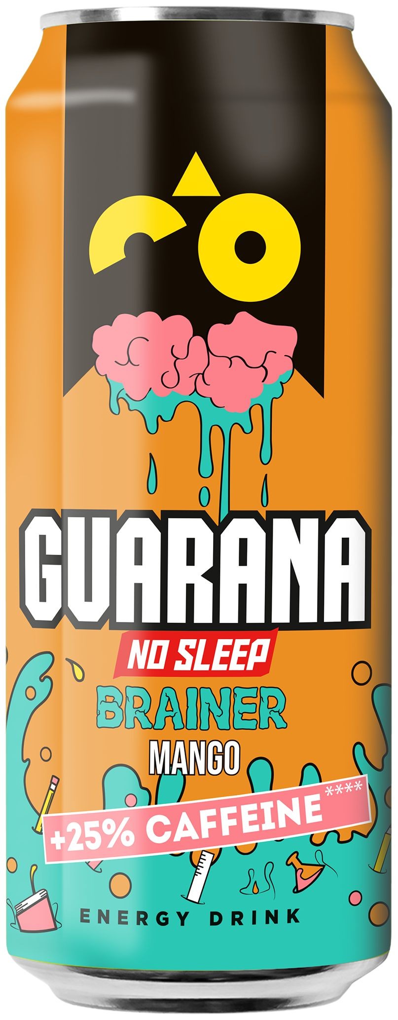 Nápoje - Guarana Brainer Mango 0,5l CAN